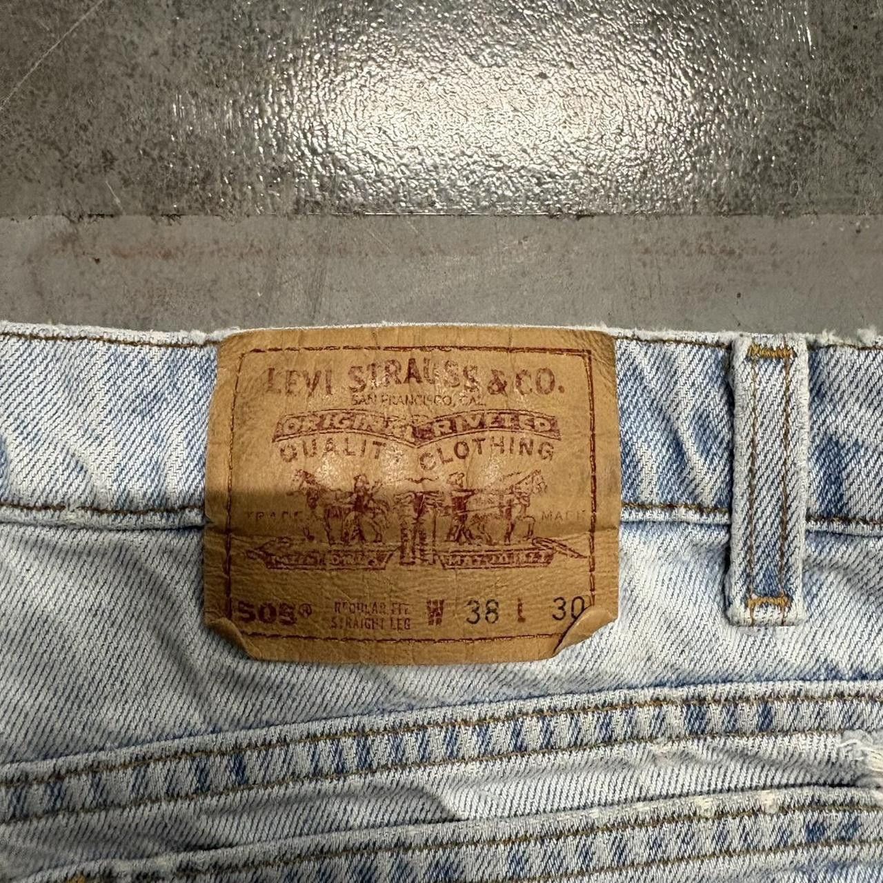 Vintage Crazy Vintage Y2K/2000s Grunge Light Wash Distressed Denim Jeans! Size US 38 / EU 54 - 8 Thumbnail