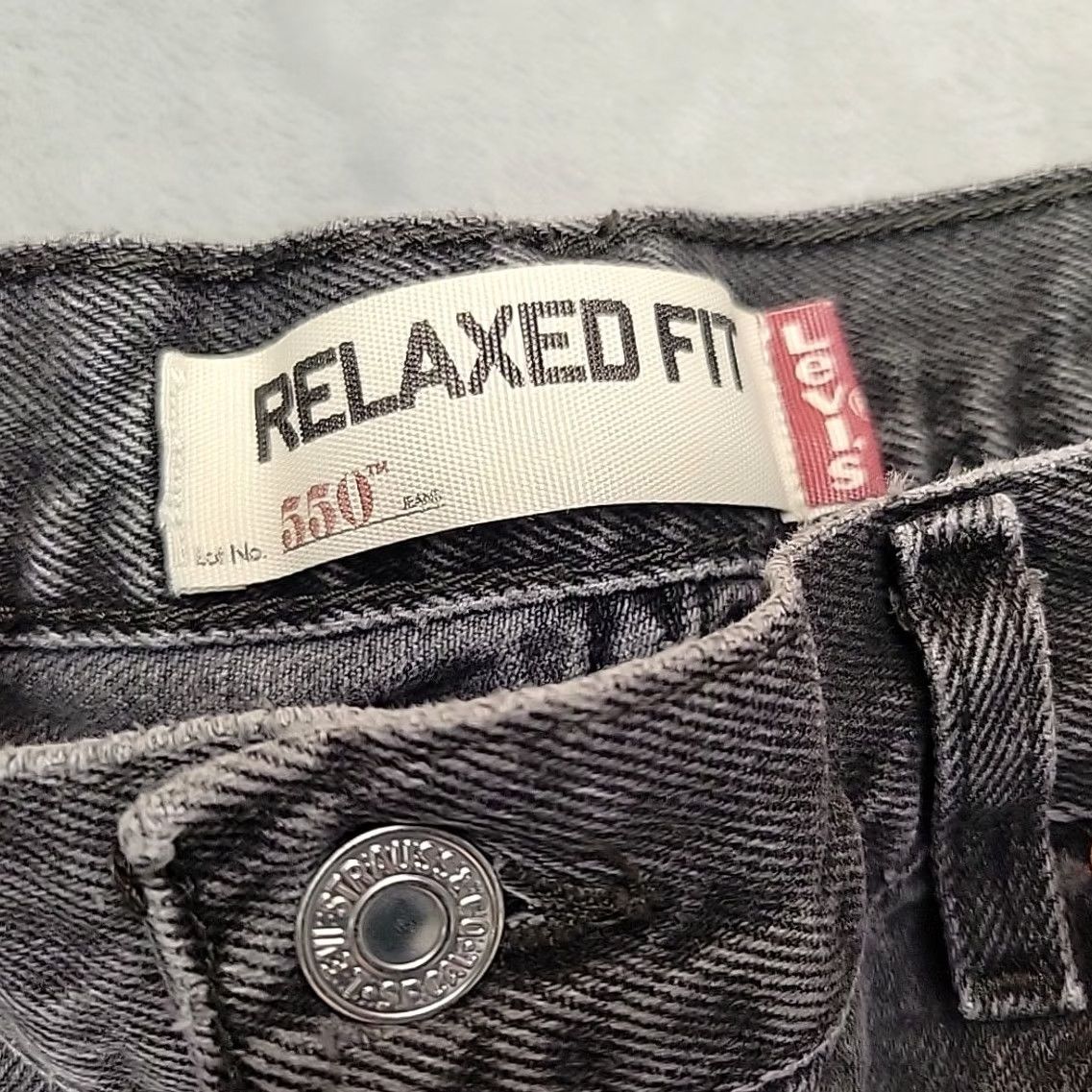 Denime VINTAGE Levis Jeans Mens 36x30 Black 550 Denim Relaxed Fit Y2k Comfort Pants Size US 36 / EU 52 - 3 Thumbnail