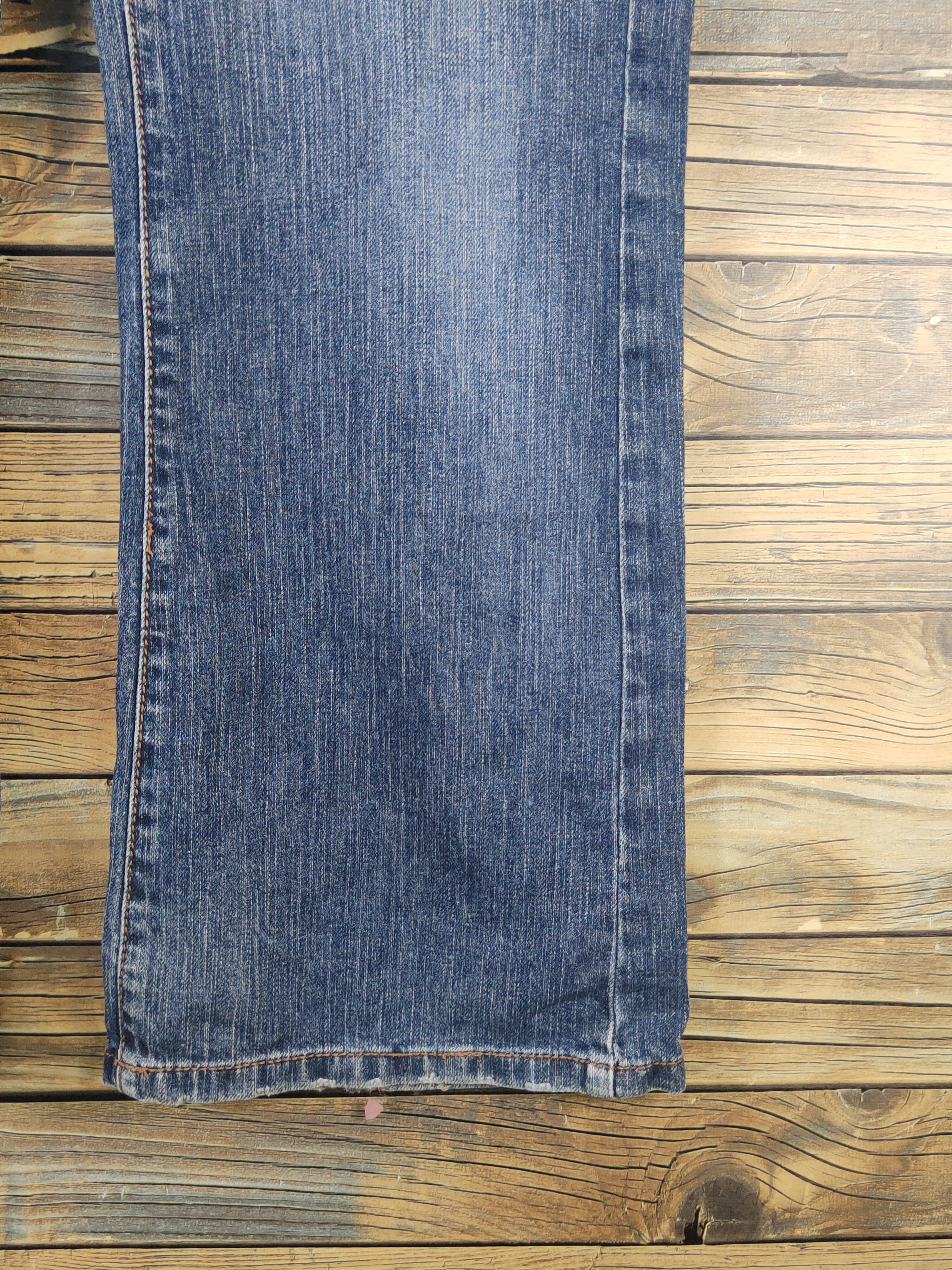 DKNY × Vintage DKNY Blue Distressed Ripped denim Jeans #W1616 Size 35" - 7 Thumbnail