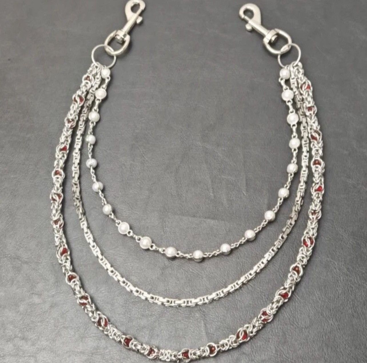 Japanese Brand × Jewelry 2 Layer Natural Echo Pearled Wallet Chain Size ONE SIZE - 4 Thumbnail