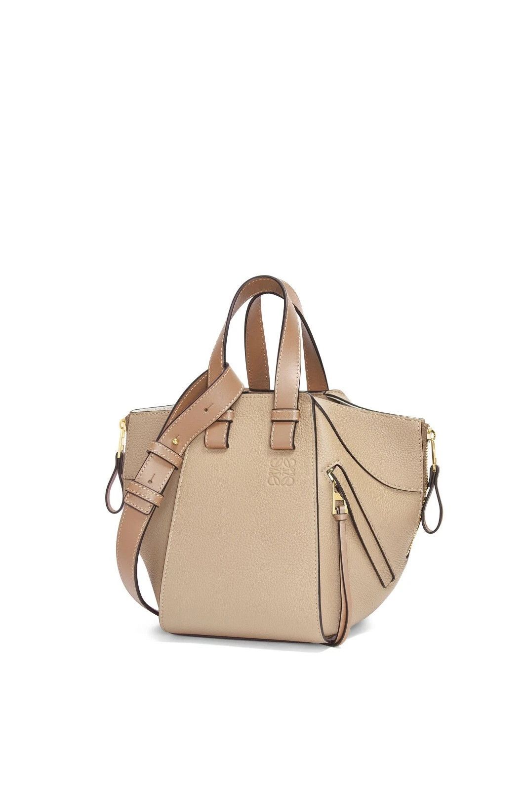 Loewe LOEWE Hammock Compact Sand Leather Handbag New Authentic Size ONE SIZE - 2 Thumbnail