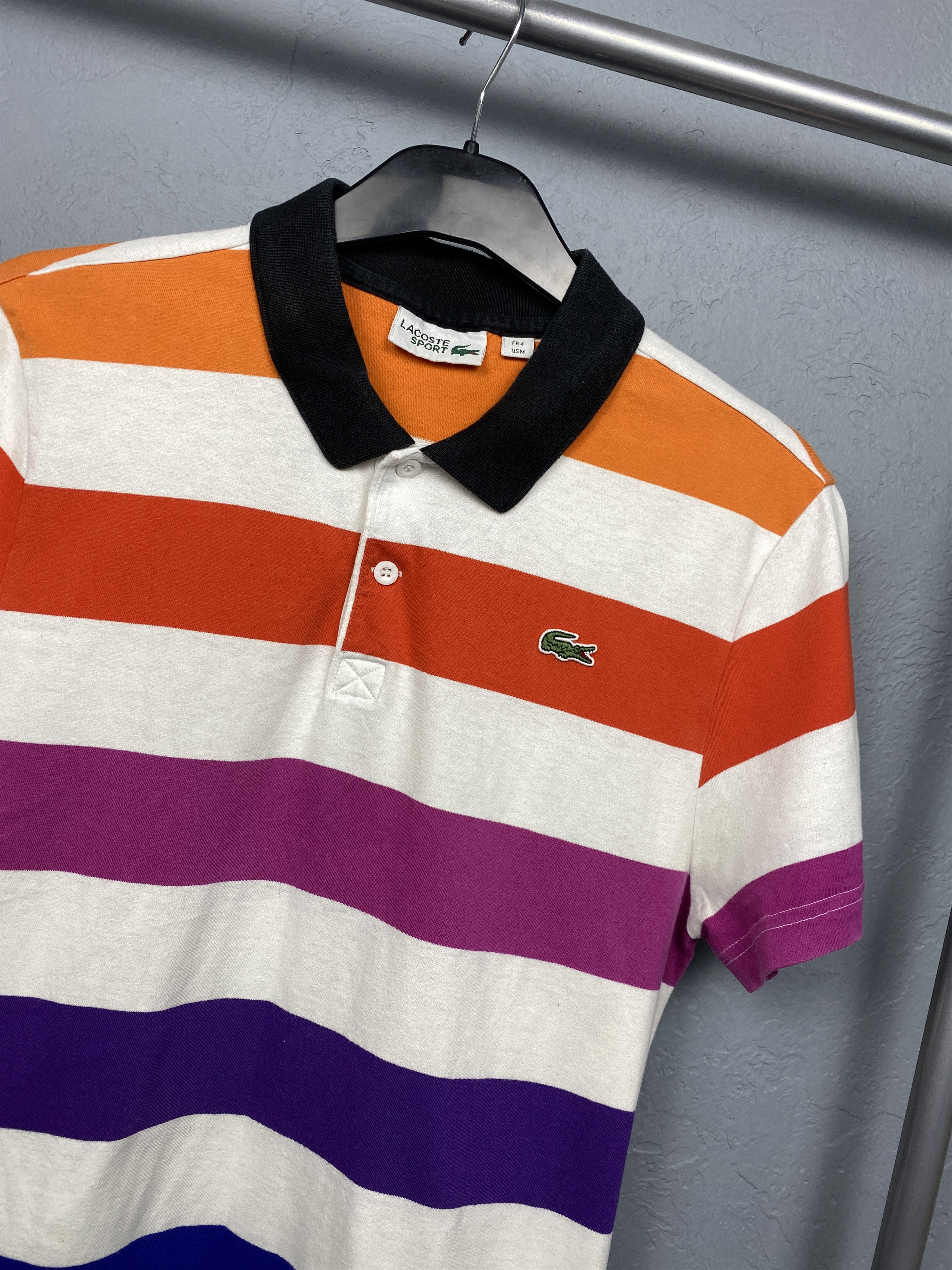 Lacoste Lacoste Sport Mens Striped Polo Shirt Size 4 M Size US M / EU 48-50 / 2 - 2 Thumbnail