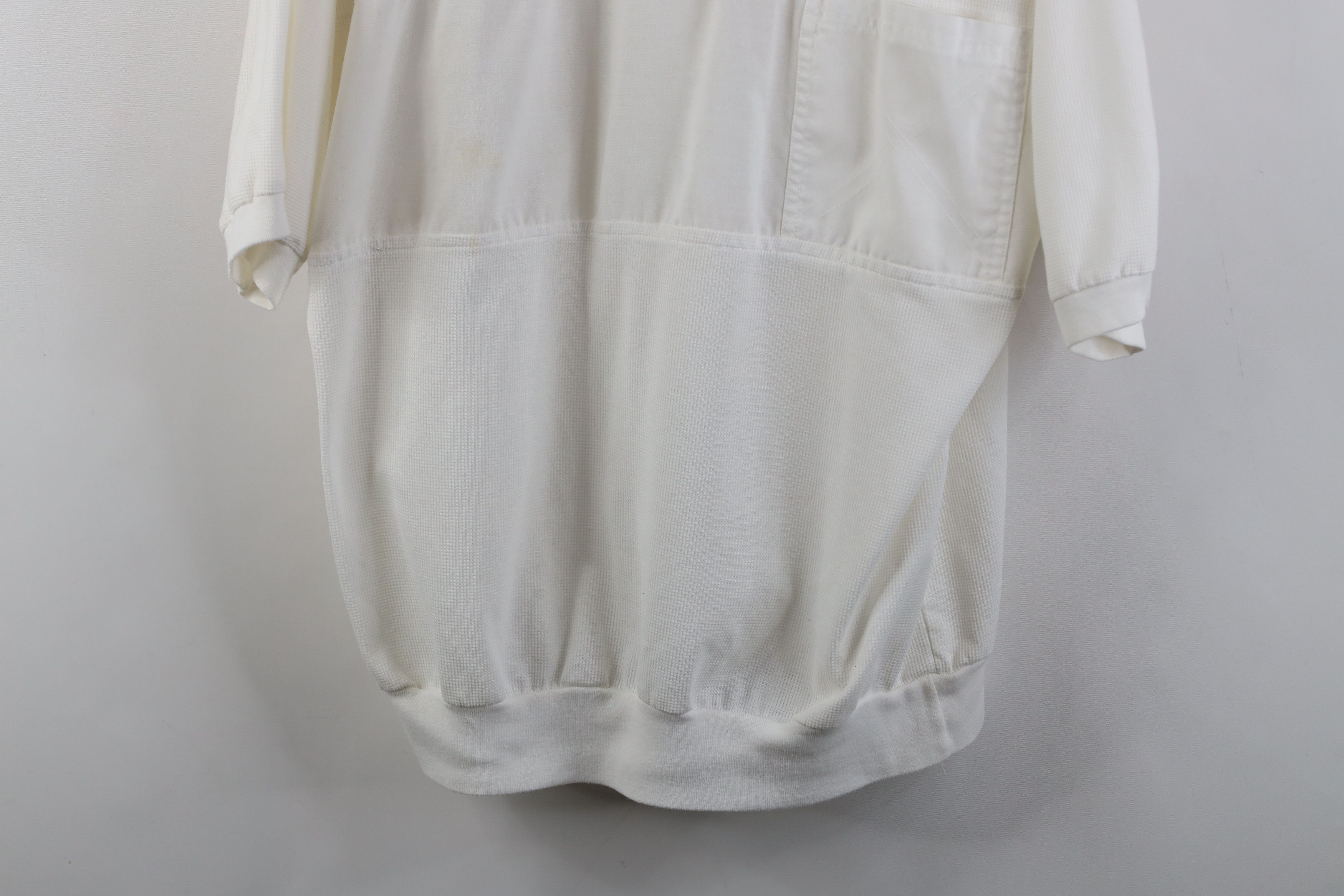 Vintage Vintage 90s Streetwear Knit Pullover Polo Shirt White Size US XL / EU 56 / 4 - 3 Thumbnail