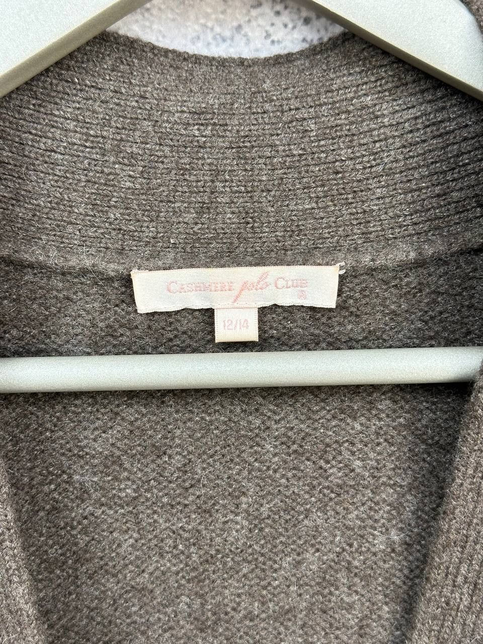 Other Cashmere Polo Club V-Neck Cardigan 100% Cashmere Taupe Size L / US 10 / IT 46 - 9 Thumbnail