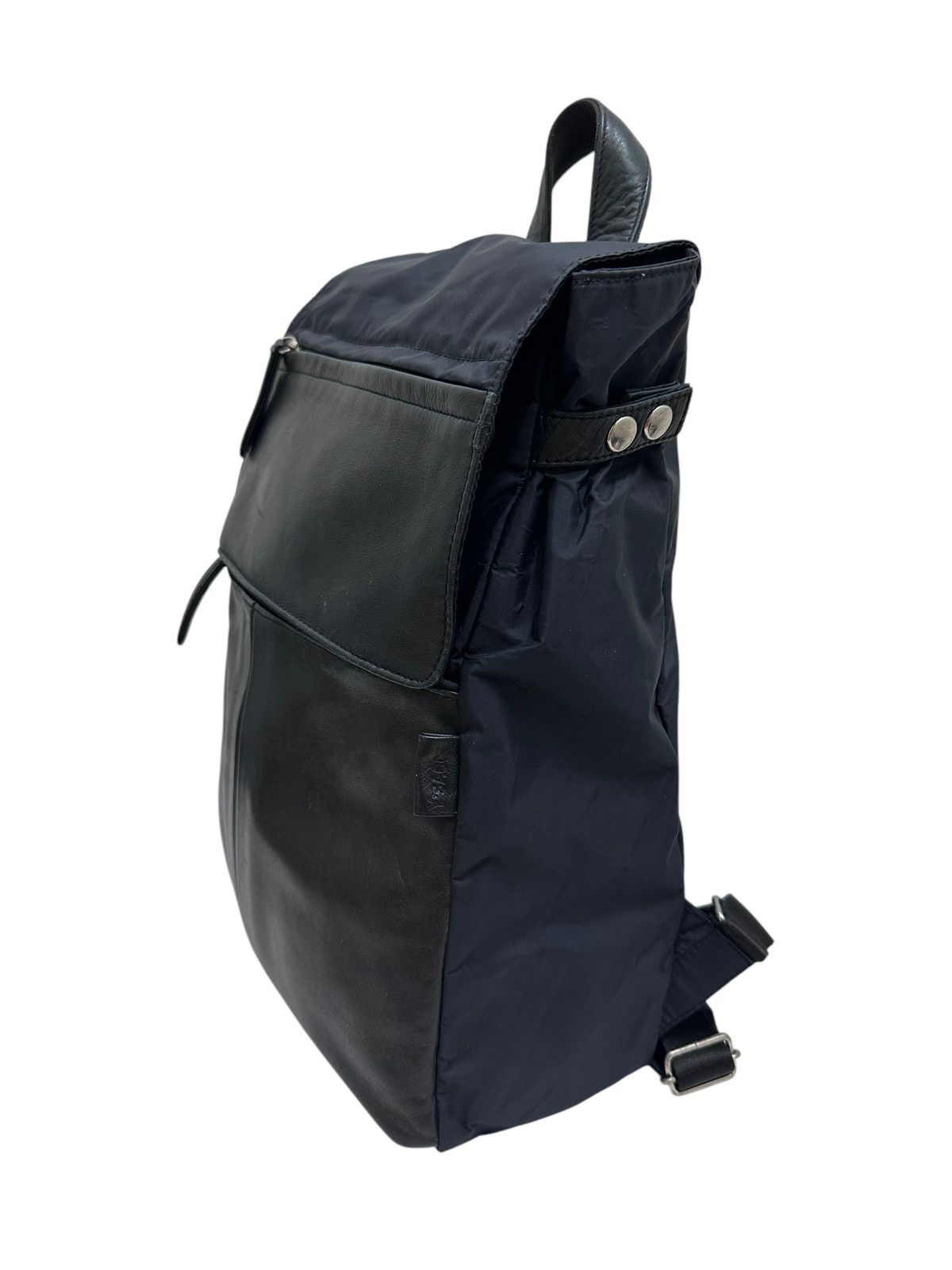 Japanese Brand RARE ‼️ Yohji Yamamoto y’s Leather Black Backpack Size ONE SIZE - 3 Thumbnail