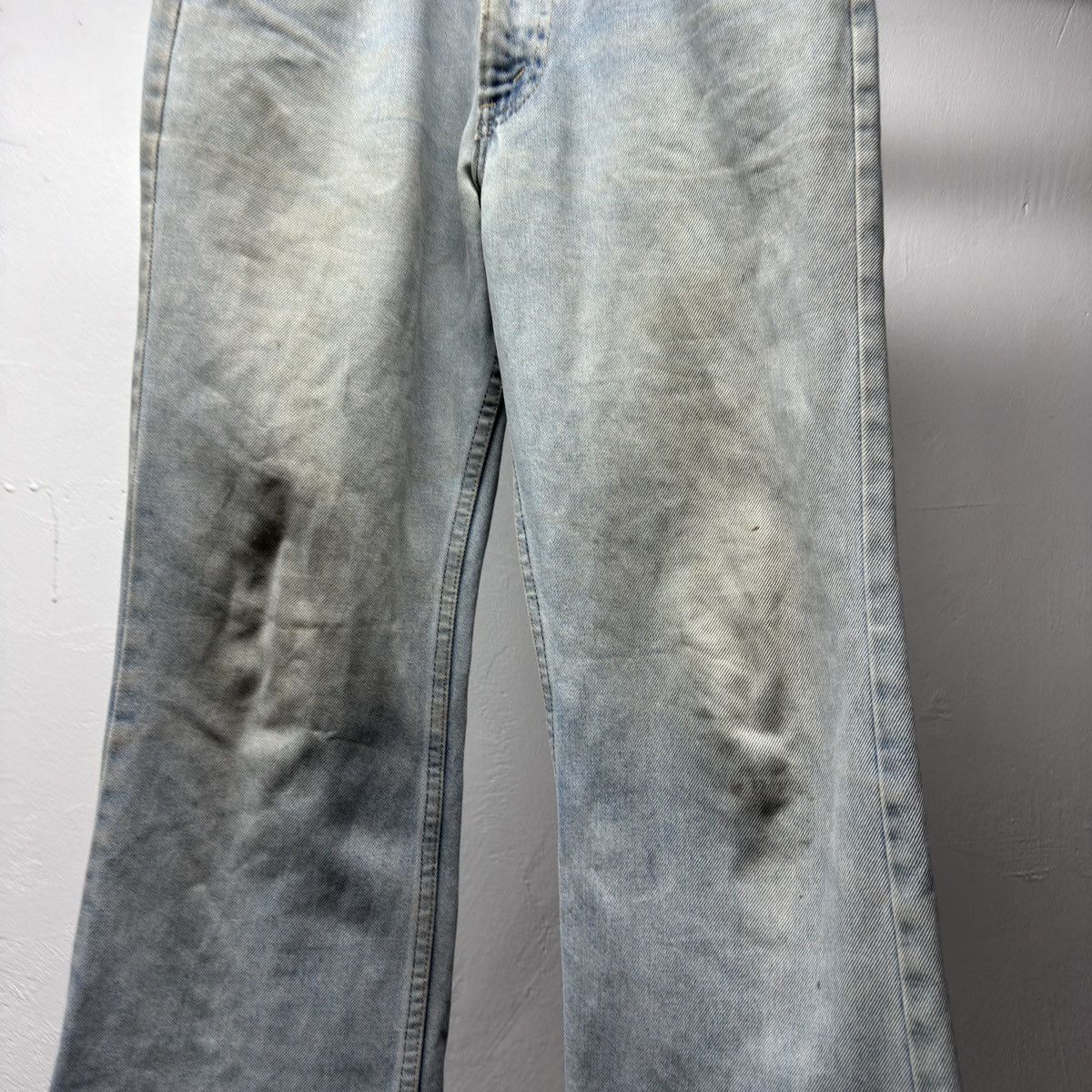 Levi's 80s Levi's 517 Thrashed Faded Flare Jeans ERD Grunge Chrome Size US 31 - 9 Thumbnail