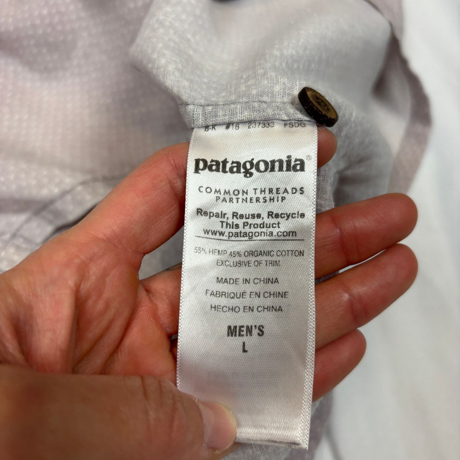 Patagonia Patagonia Back Step Hemp Organic Cotton Button Up Shirt L Size US L / EU 52-54 / 3 - 7 Thumbnail