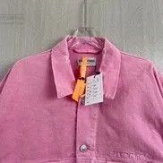 Balenciaga Balenciaga Pink Washed Denim Jacket. Size US XS / EU 42 / 0 - 2 Thumbnail