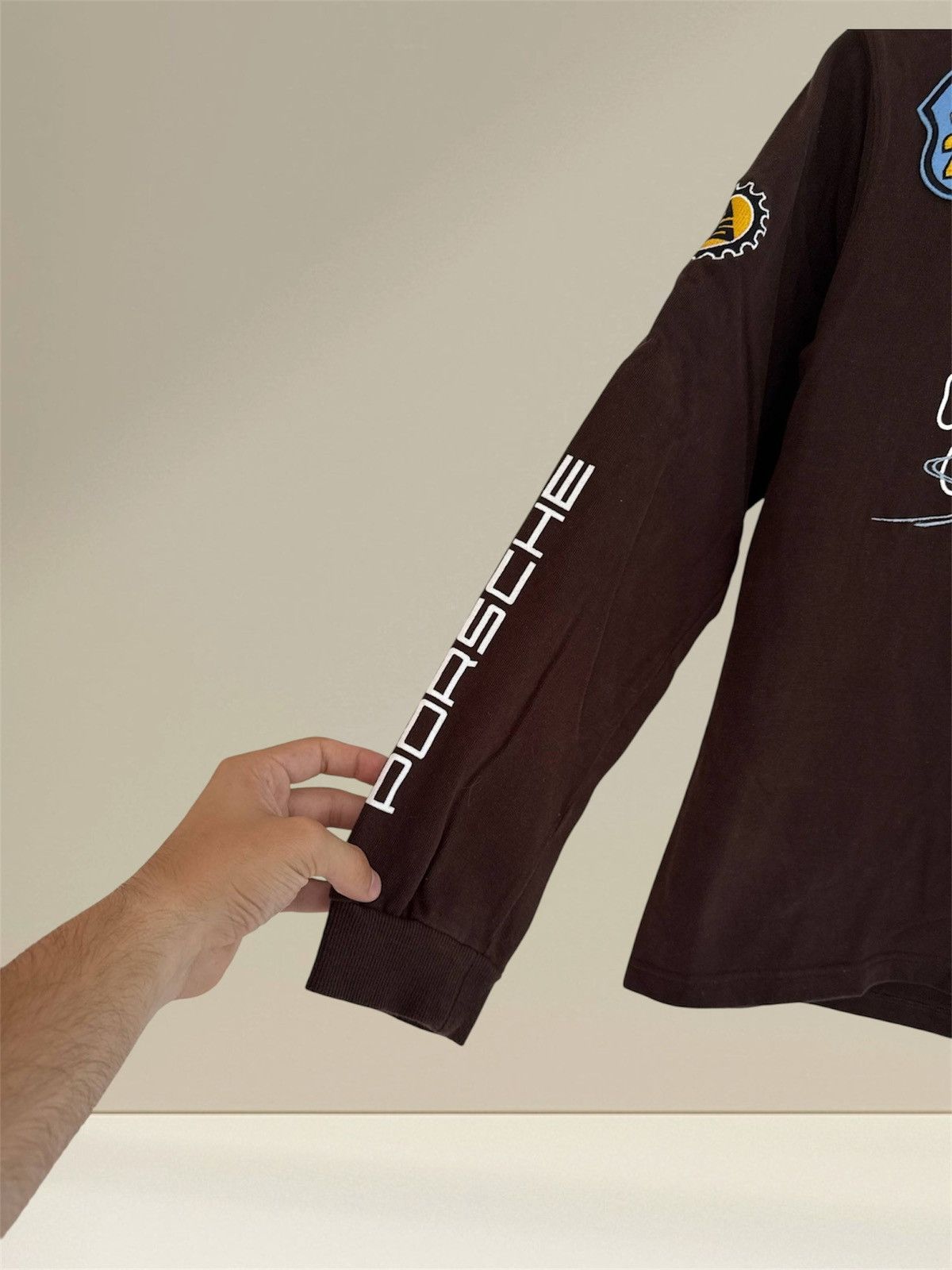 Porsche Design Vintage Porsche Racing 76 Curves Arosa 11’ Brown Rugby Shirt Size US S / EU 44-46 / 1 - 4 Thumbnail