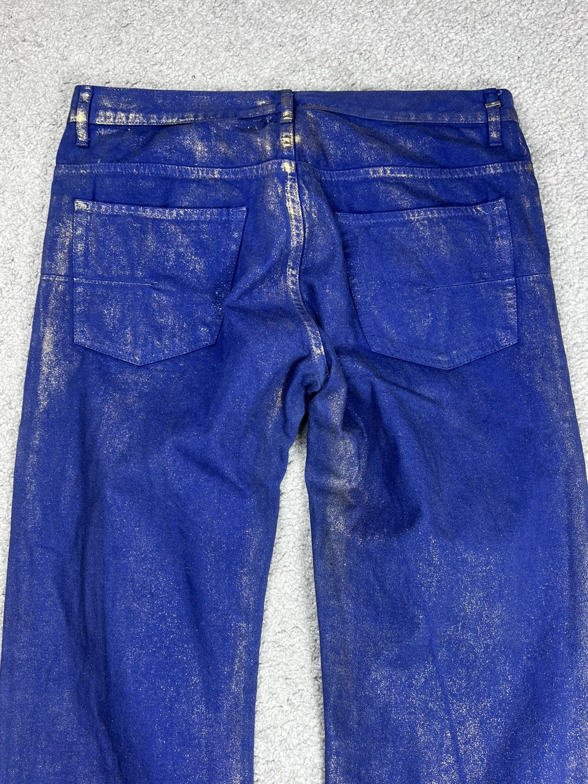 Dior SS09 DIOR HOMME “PLANISPHERE” Luster Gold Waxed Jeans Size US 30 / EU 46 - 9 Thumbnail