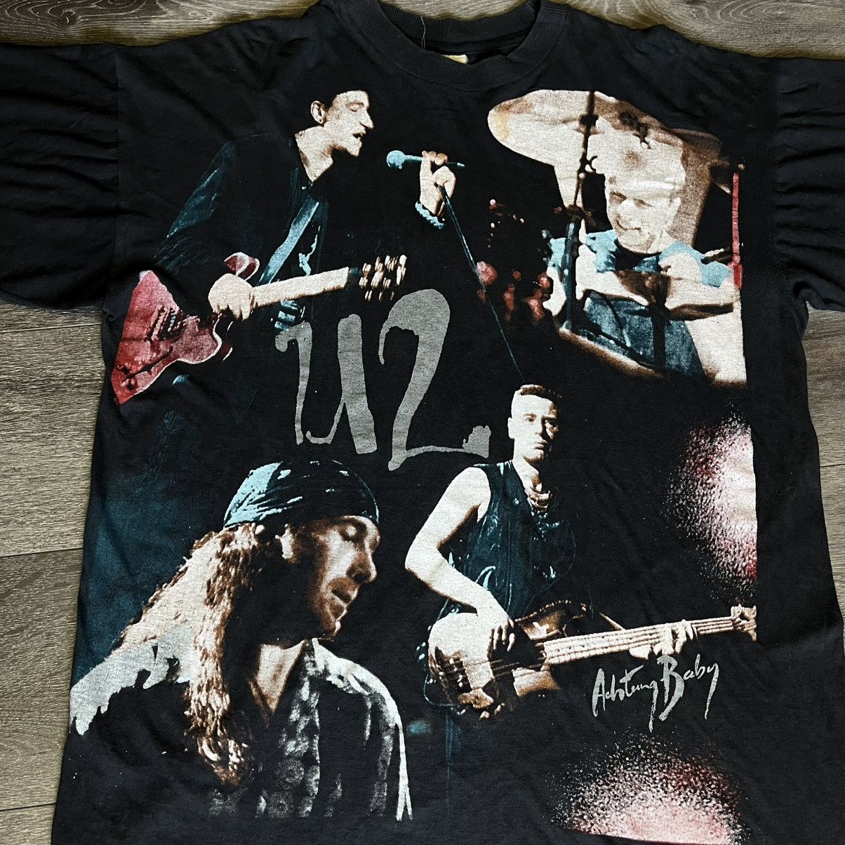 Band Tees × Vintage Vintage 90s U2 Achtung Baby Zoo Tour All Over Print Band Tee Size US XL / EU 56 / 4 - 3 Thumbnail