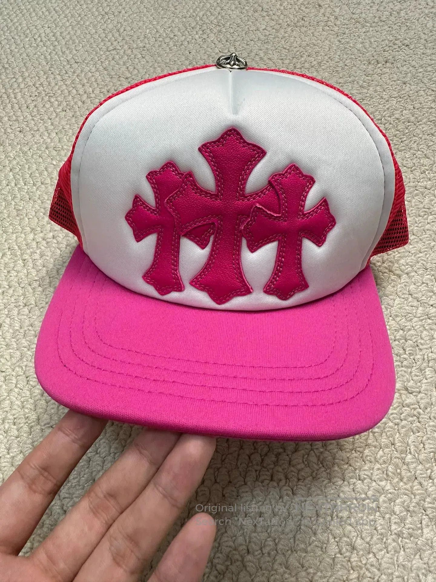 Chrome Hearts Chrome Hearts Pink Cross Patch Baseball Cap. Size ONE SIZE - 2 Thumbnail