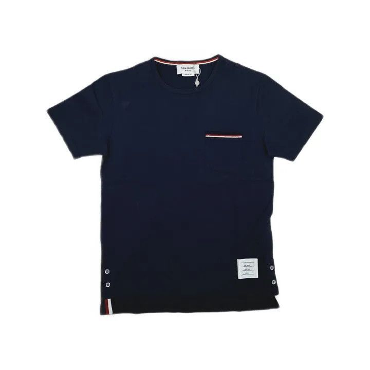 Thom Browne Navy Short Sleeve T-Shirt -2507