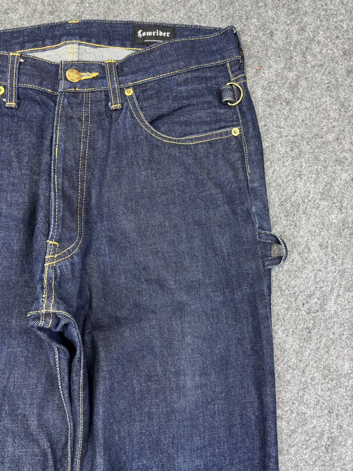 Japanese Brand 💥VERY RARE💥Lowrider Japan Selvedge Zipper Denim F698 Size US 31 - 3 Thumbnail