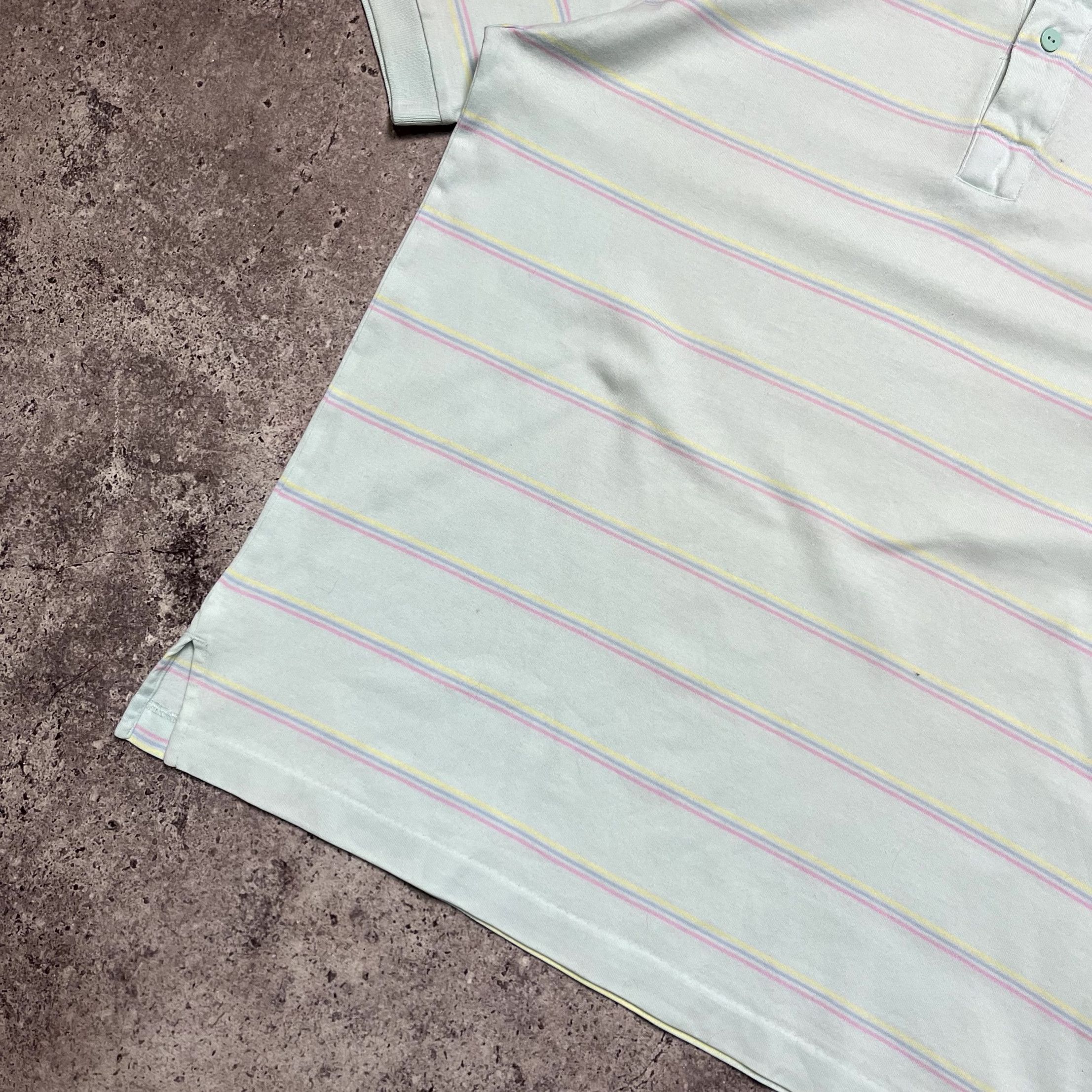 Adidas Y2K Adidas Striped Polo T-Shirt Blue Short Sleeve Size L Size US L / EU 52-54 / 3 - 6 Thumbnail