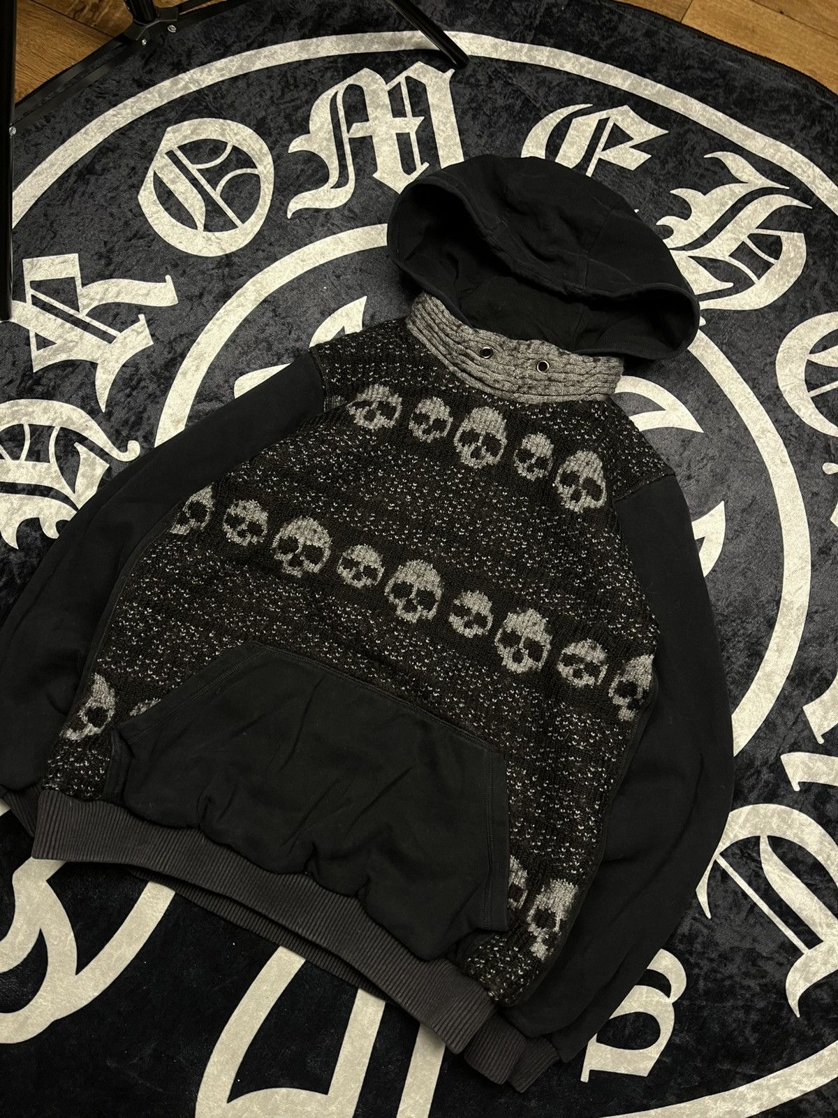 If Six Was Nine Rock Rebel LGB IfSixWasNine Hoodie Knit Sweater SkulL Size US L / EU 52-54 / 3 - 4 Thumbnail