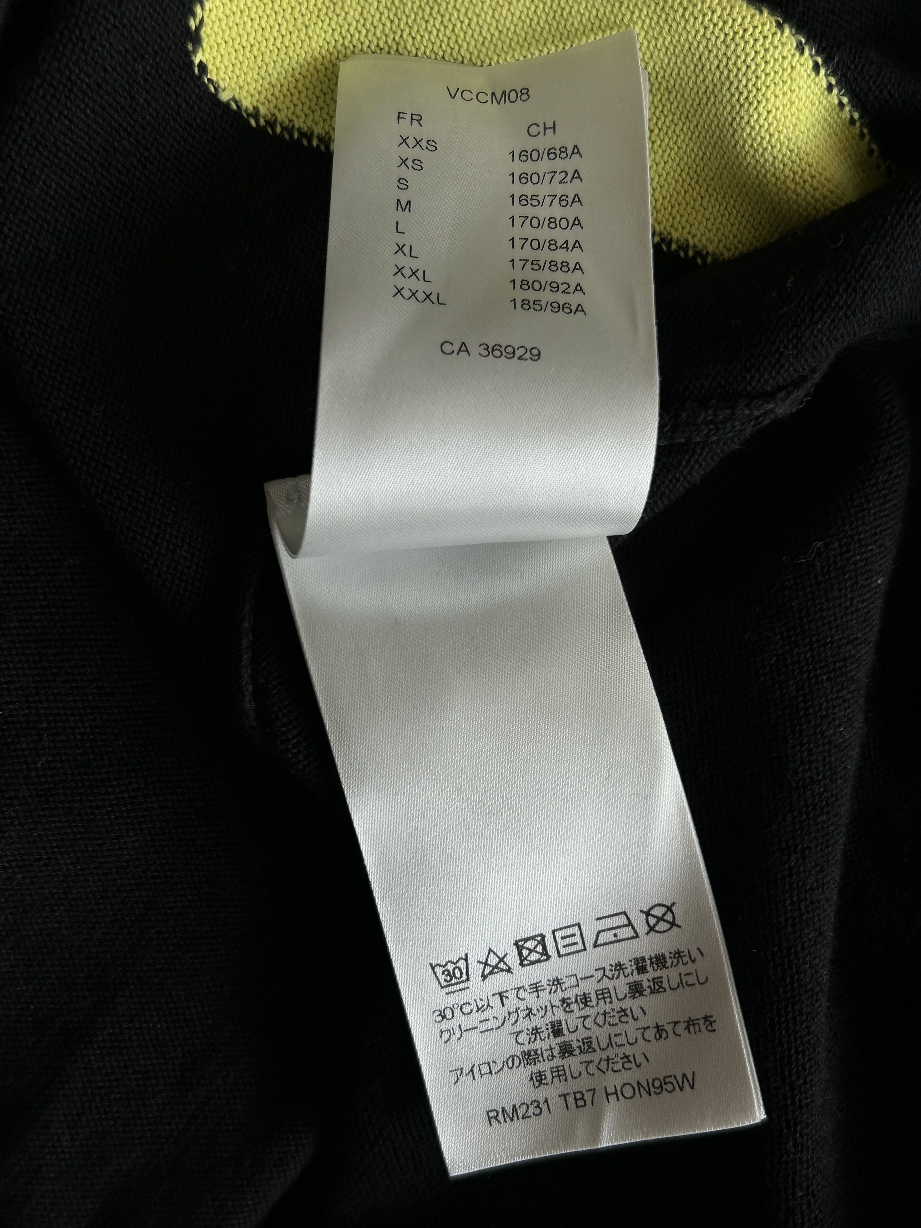 Louis Vuitton Louis Vuitton Black & Yellow Sport Line Intarsia T-Shirt Size US XXL / EU 58 / 5 - 6 Thumbnail