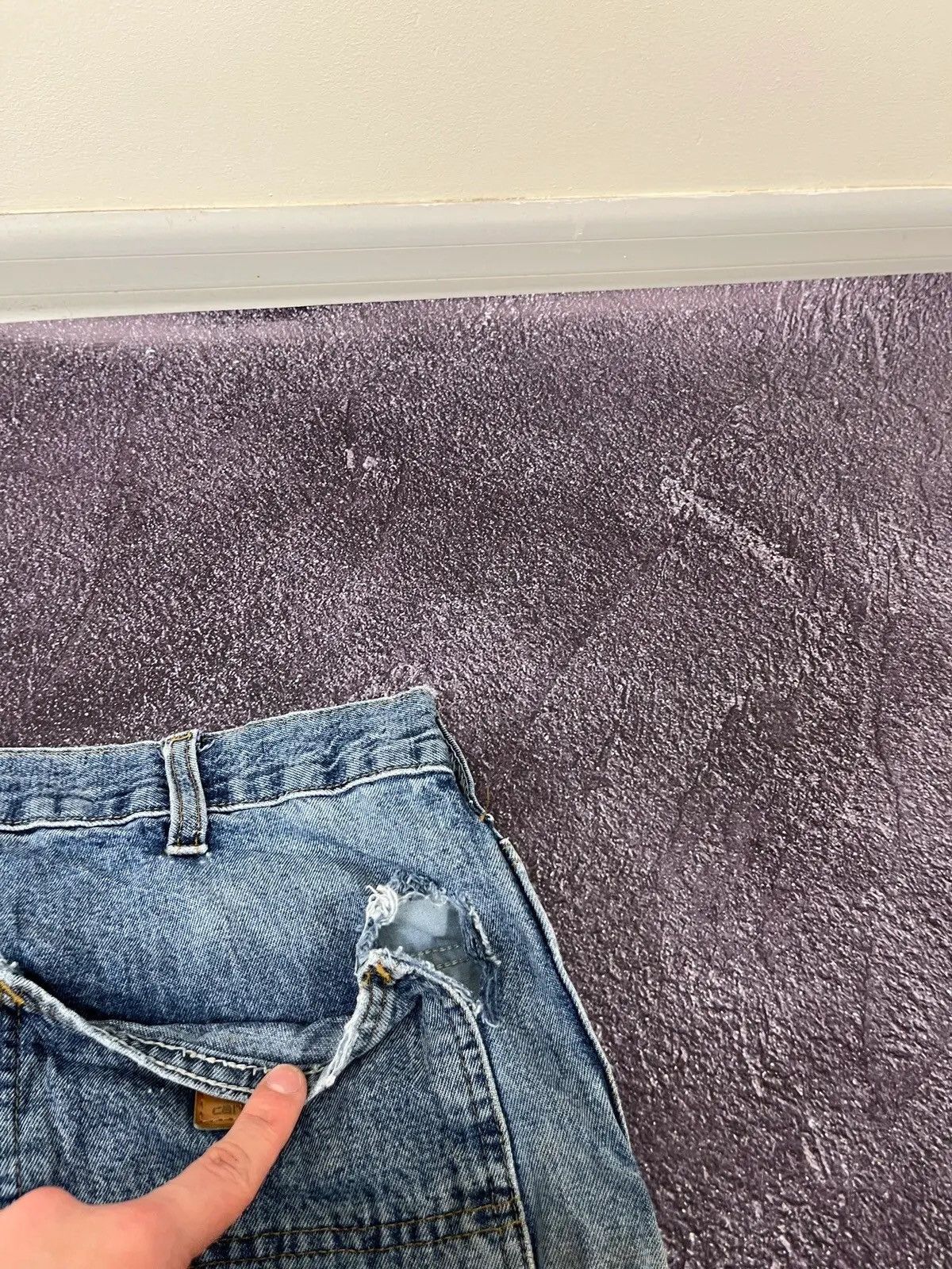 Carhartt Vintage 90s Carhartt USA Faded Blue Work Hype Baggy Jeans Size US 36 / EU 52 - 5 Thumbnail