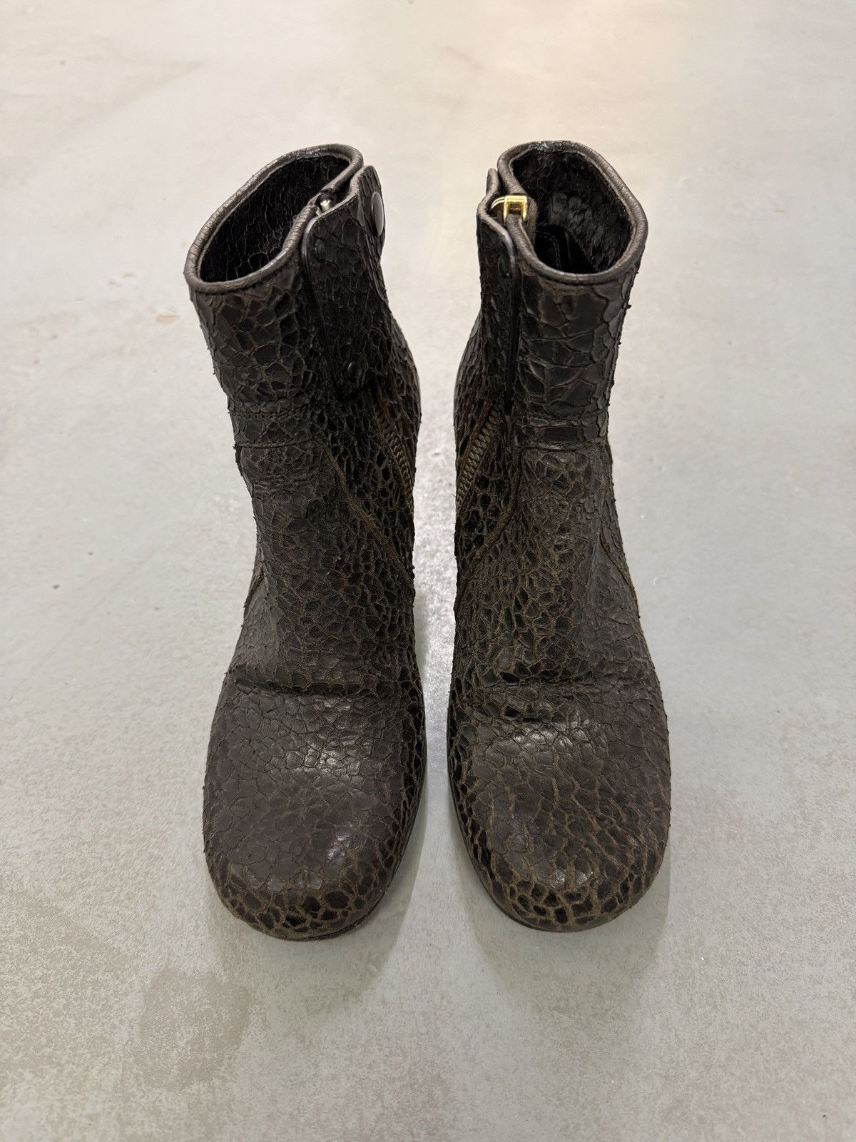 Rick Owens Rick Owens Vintage Textured Leather Heeled Ankle Boots Size US 6 / IT 36 - 5 Thumbnail