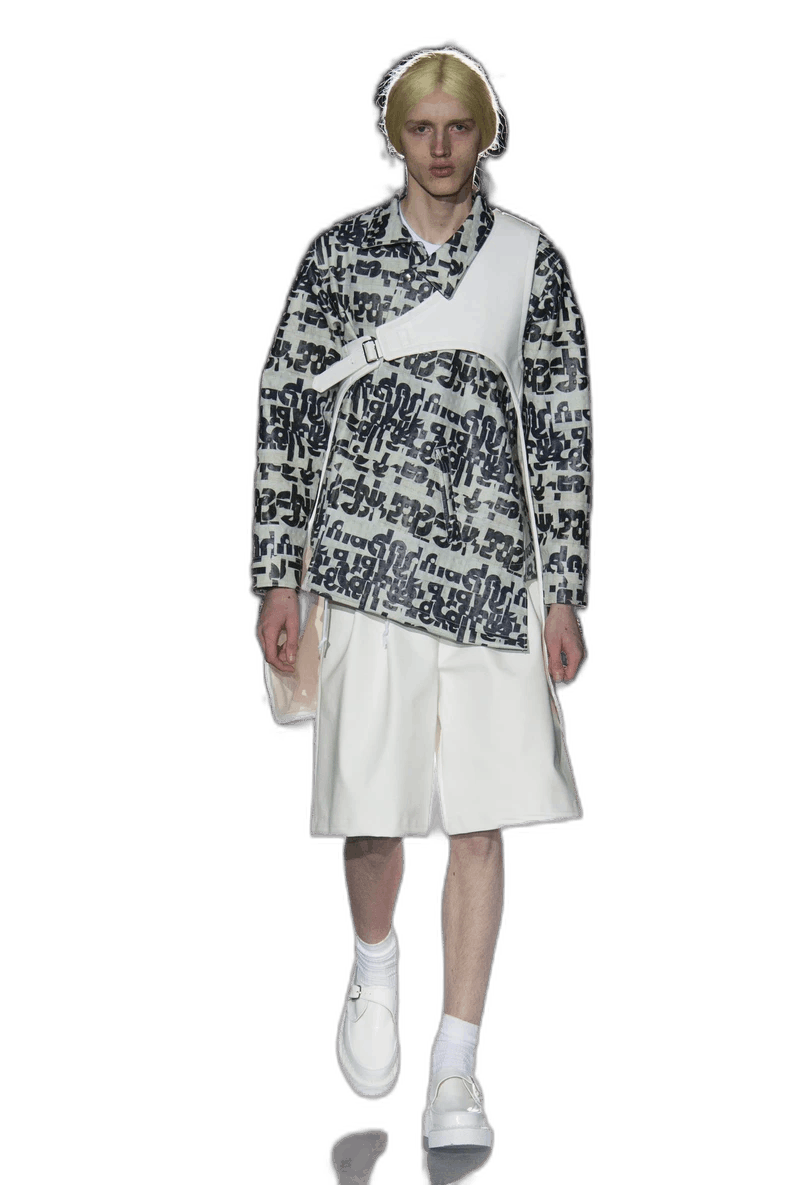 Comme des Garcons cdg homme plus asymmetrical leather jacket Size US S / EU 44-46 / 1 - 1 Thumbnail