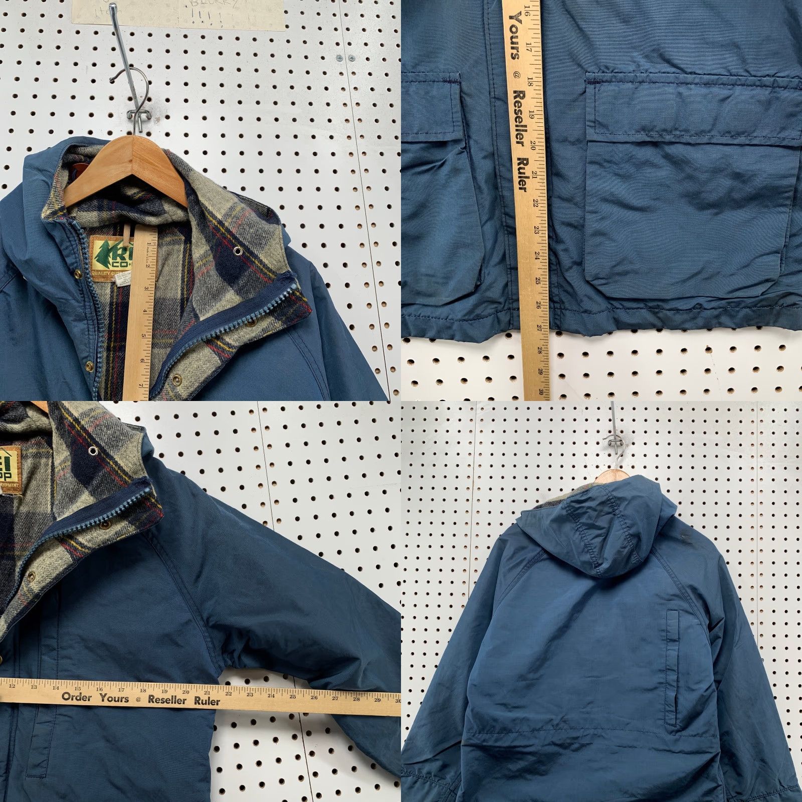 Vintage VINTAGE REI Parka Jacket Mens M Blue Wool Plaid Liner Hooded Mde USA Shirt or Coat? Size US M / EU 48-50 / 2 - 9 Thumbnail