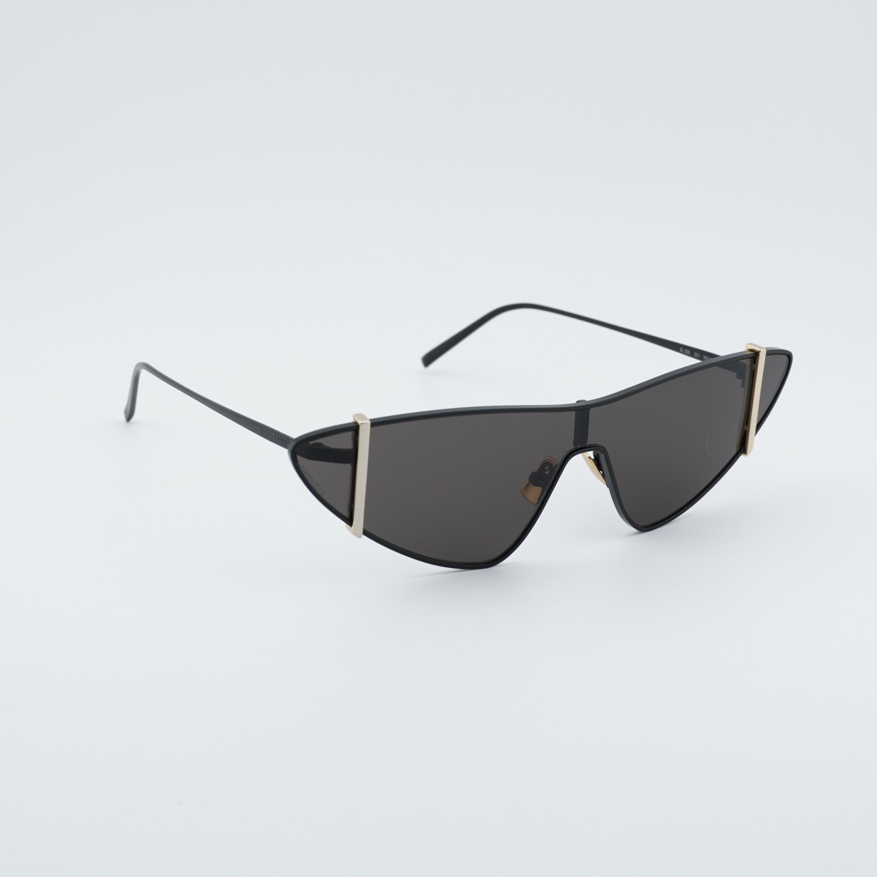 Saint Laurent Paris Saint Laurent SL536 001 Sunglasses Black Rimless Shield Fram Size ONE SIZE - 1 Thumbnail