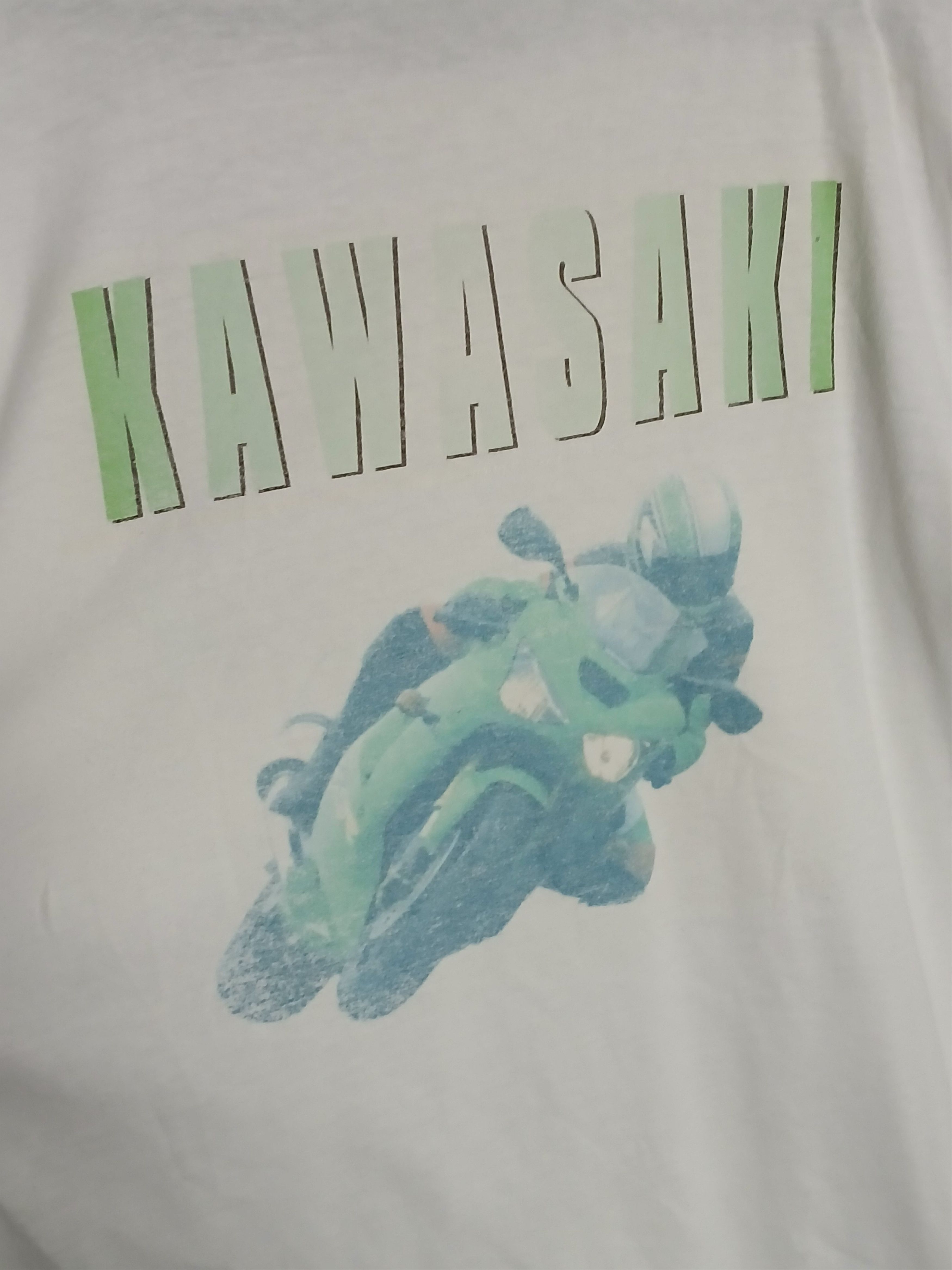 Vintage Vintage Kawasaki Racing Moto T-Shirt Size US XL / EU 56 / 4 - 3 Thumbnail