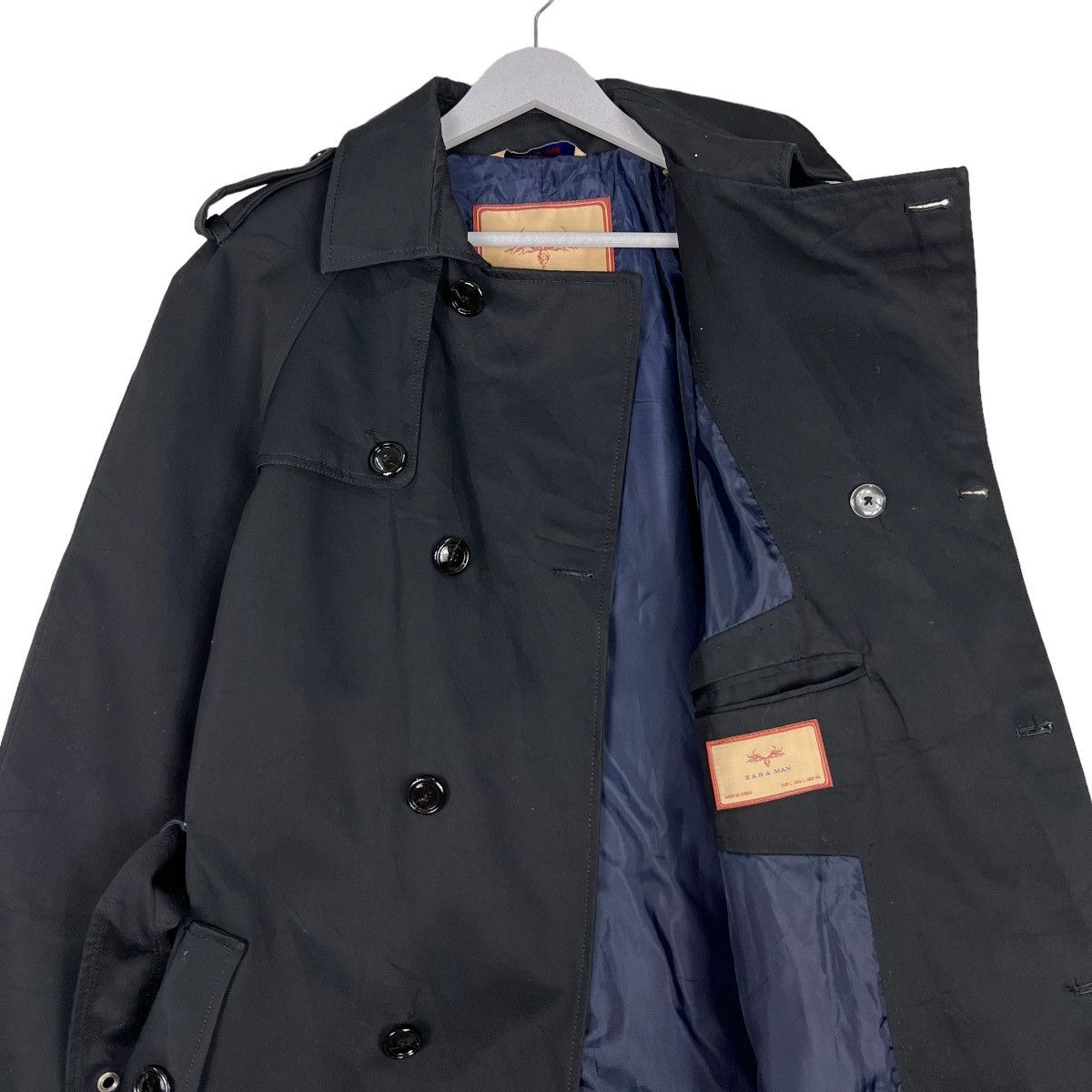 Japanese Brand 🔥 ZARA MAN BELT TRENCH COATS Size US M / EU 48-50 / 2 - 10 Thumbnail