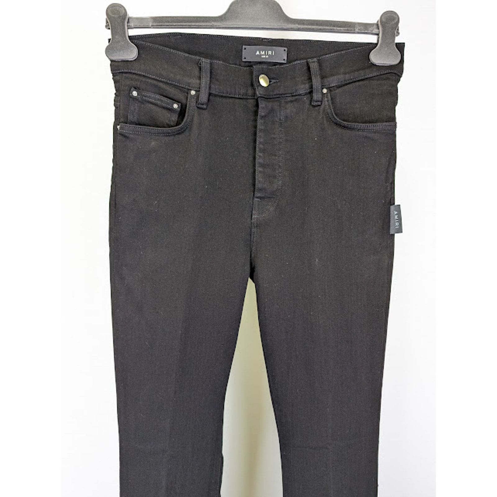 Amiri o1rshd1 Stacked Flare Jeans in Black OD Size US 34 / EU 50 - 3 Thumbnail