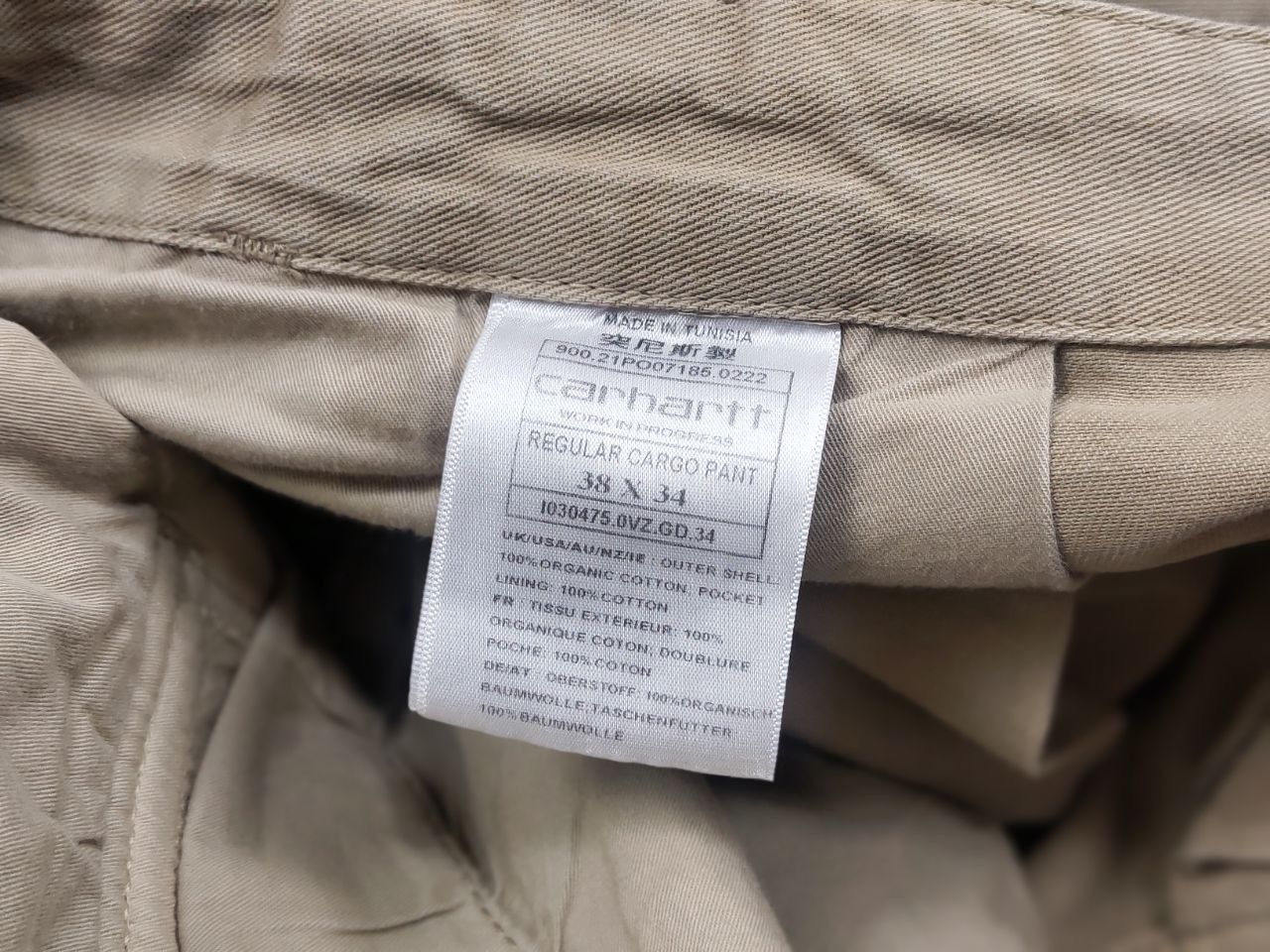 Carhartt × Vintage Vintage 90's Carhartt Beige Faded Canvas Regular Cargo Pants Size US 38 / EU 54 - 17 Thumbnail