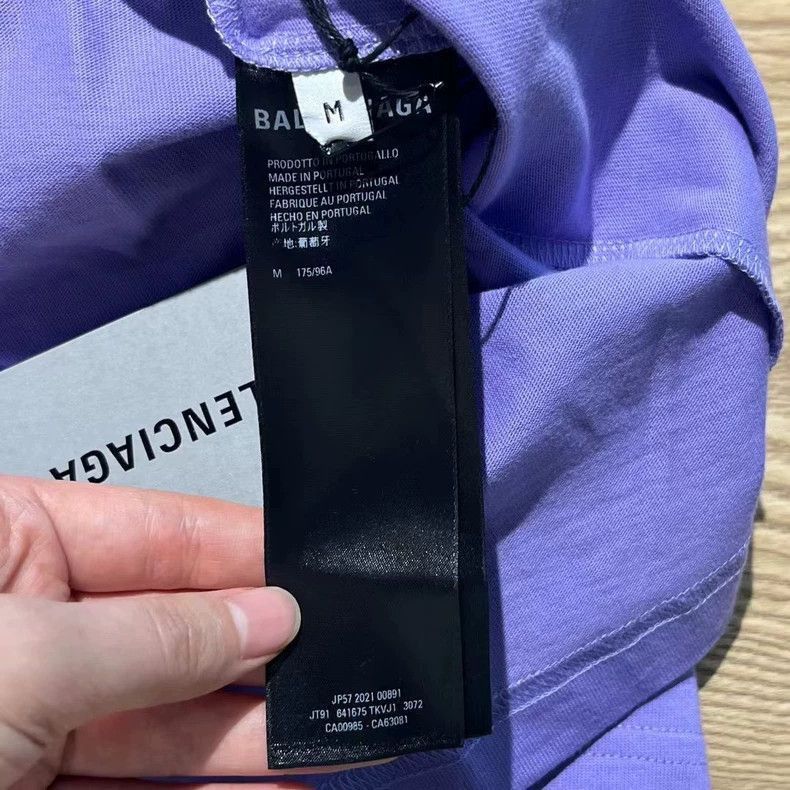Balenciaga Balenciaga latest purple embroidered cola logo short sleeve Size US M / EU 48-50 / 2 - 4 Thumbnail