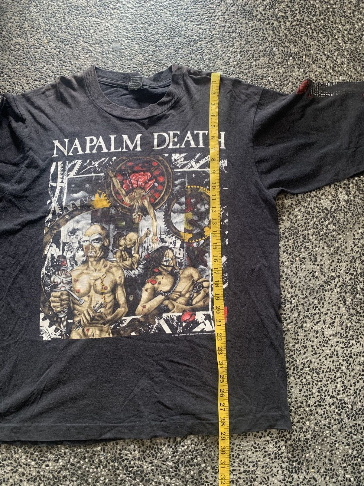 Band Tees Vintage 90s Napalm Death English Grindcore Band Tour T shirt Size US XL / EU 56 / 4 - 9 Thumbnail