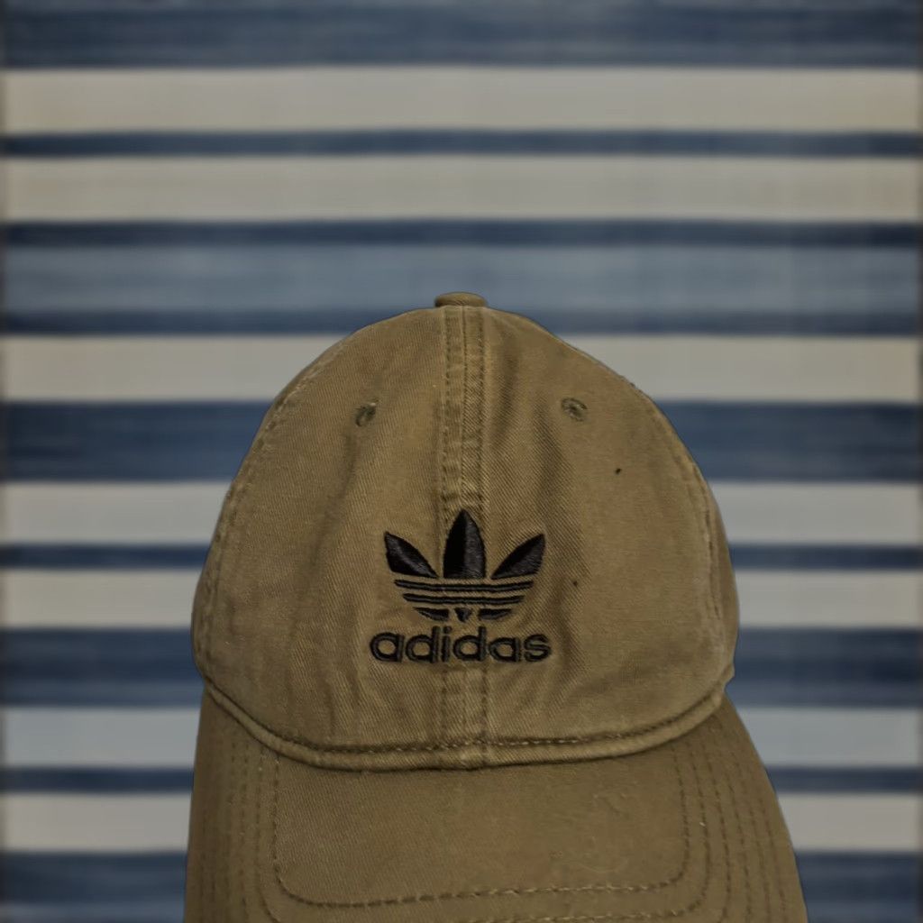 Adidas Adidas Hat Trefoil Logo Olive Green Adjustable OSFM Baseball Cap Strapback Mens Womens Unisex Adults Green Baseball Cap OSFM Adjustable Cap Size ONE SIZE - 1 Thumbnail