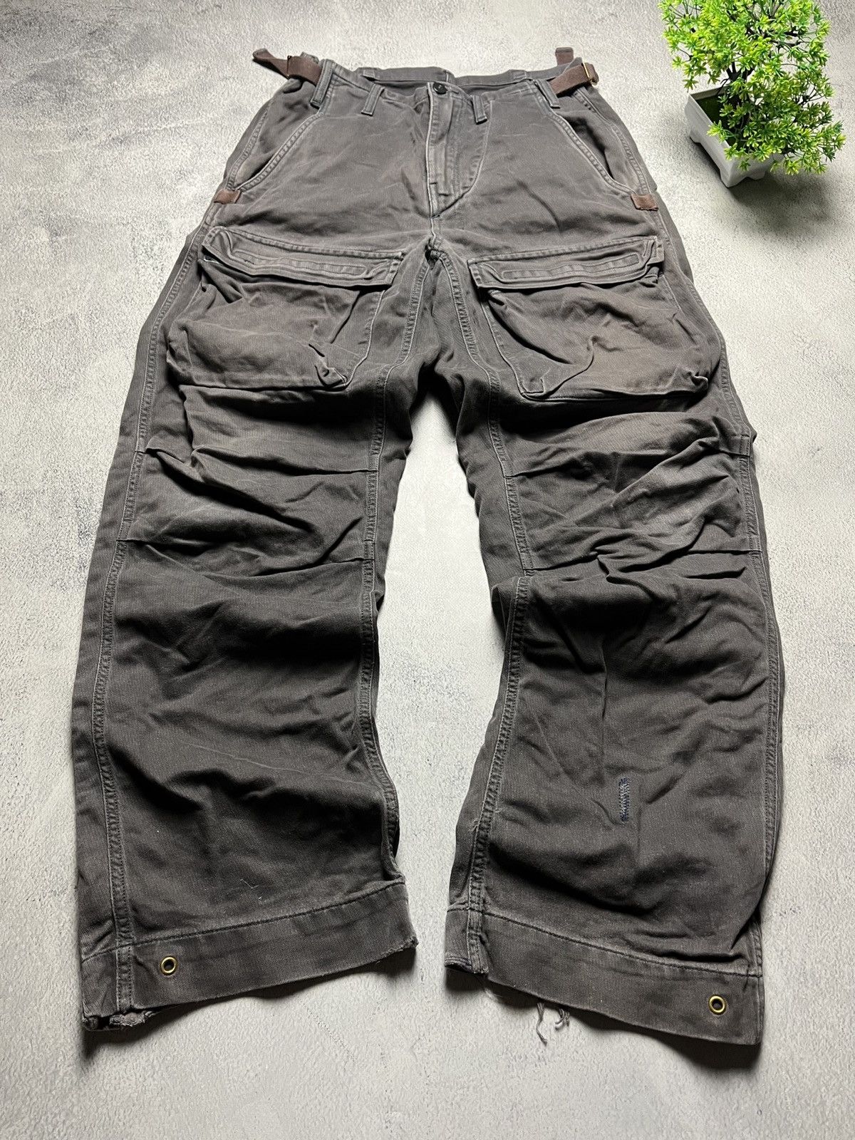 G-Star × Japanese Brand × Vintage G Star Raw Cargo y2k Baggy pants Size US 31 - 1 Thumbnail