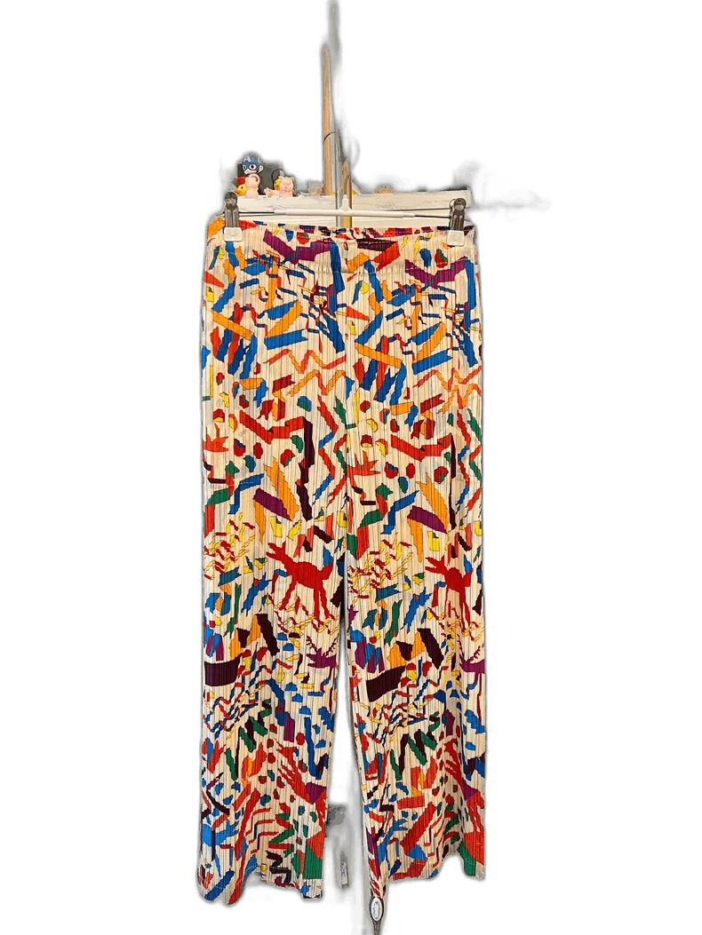 Colorful Striped Pants by Issey Miyake-yf
