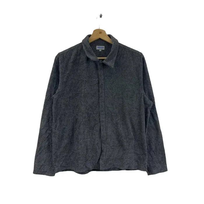 Kenzo Vtg 90’ KENZO PARIS HOMME Minimalist Grey Jacket Size US M / EU 48-50 / 2 - 1 Thumbnail