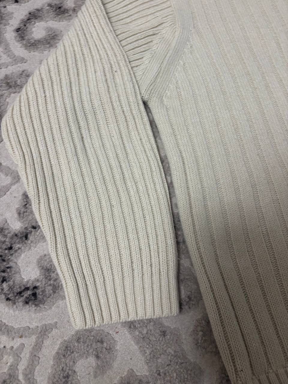 Vintage Vintage MTL Crewneck Sweater - Cream/Off-White Ribbed Knit Size US L / EU 52-54 / 3 - 9 Thumbnail