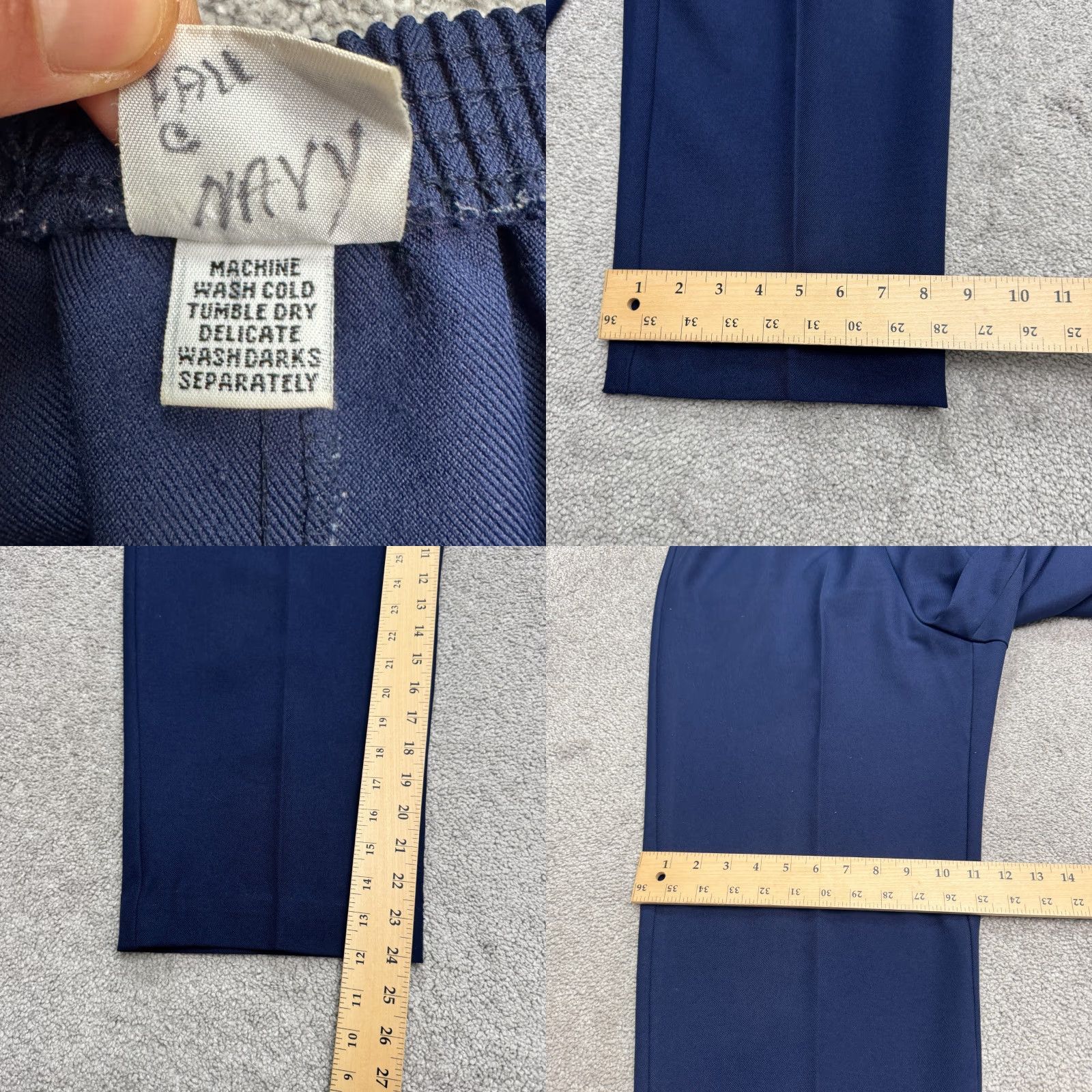 Vintage VINTAGE Alfred Dunner Pants Cropped 90s Navy Blue 14 Womens Size 36" / US 14 / IT 50 - 8 Thumbnail