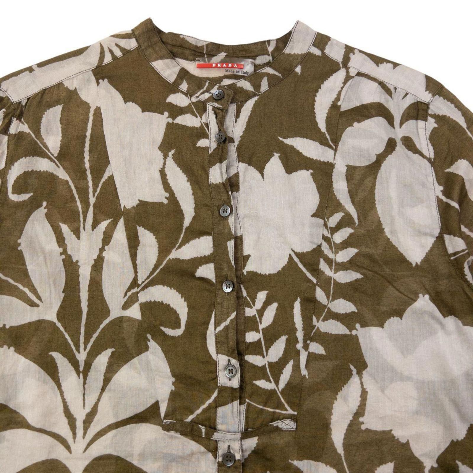 Prada Vintage 2000s Prada Sport Floral Blouse Shirt Womens Size XL Size XL / US 12-14 / IT 48-50 - 3 Thumbnail