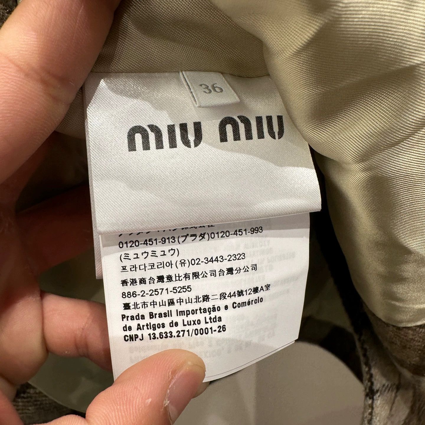 Miu Miu MiuMiu checked wool logo jacket 36 Size XS / US 0-2 / IT 36-38 - 4 Thumbnail