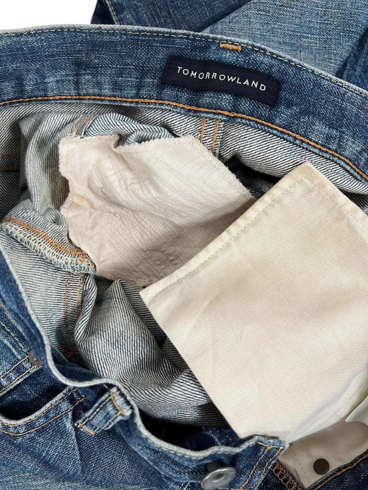 Tomorrowland Vintage Tomorrowland Mud Wash Selvedge Jeans Size 29" - 8 Thumbnail