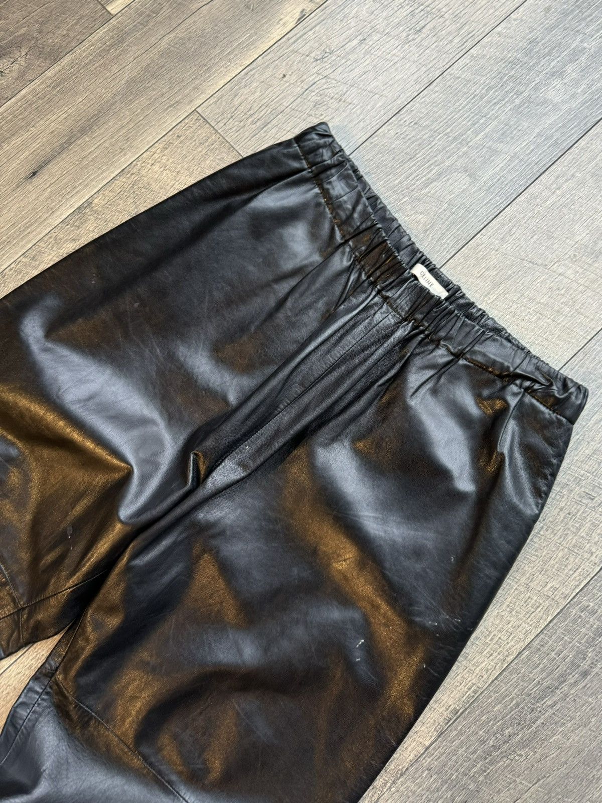 Celine Celine Black Lamb Leather Pants - Size 40 Size US 31 - 3 Thumbnail