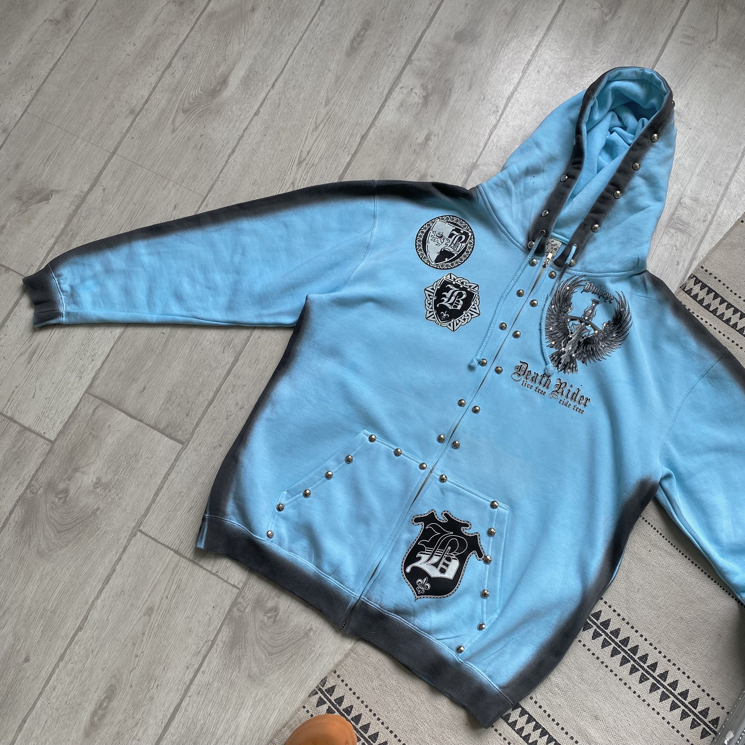 Affliction ☠️ Vintage Affliction style zip hoodie Bulzeye Made in USA Size US XL / EU 56 / 4 - 8 Thumbnail