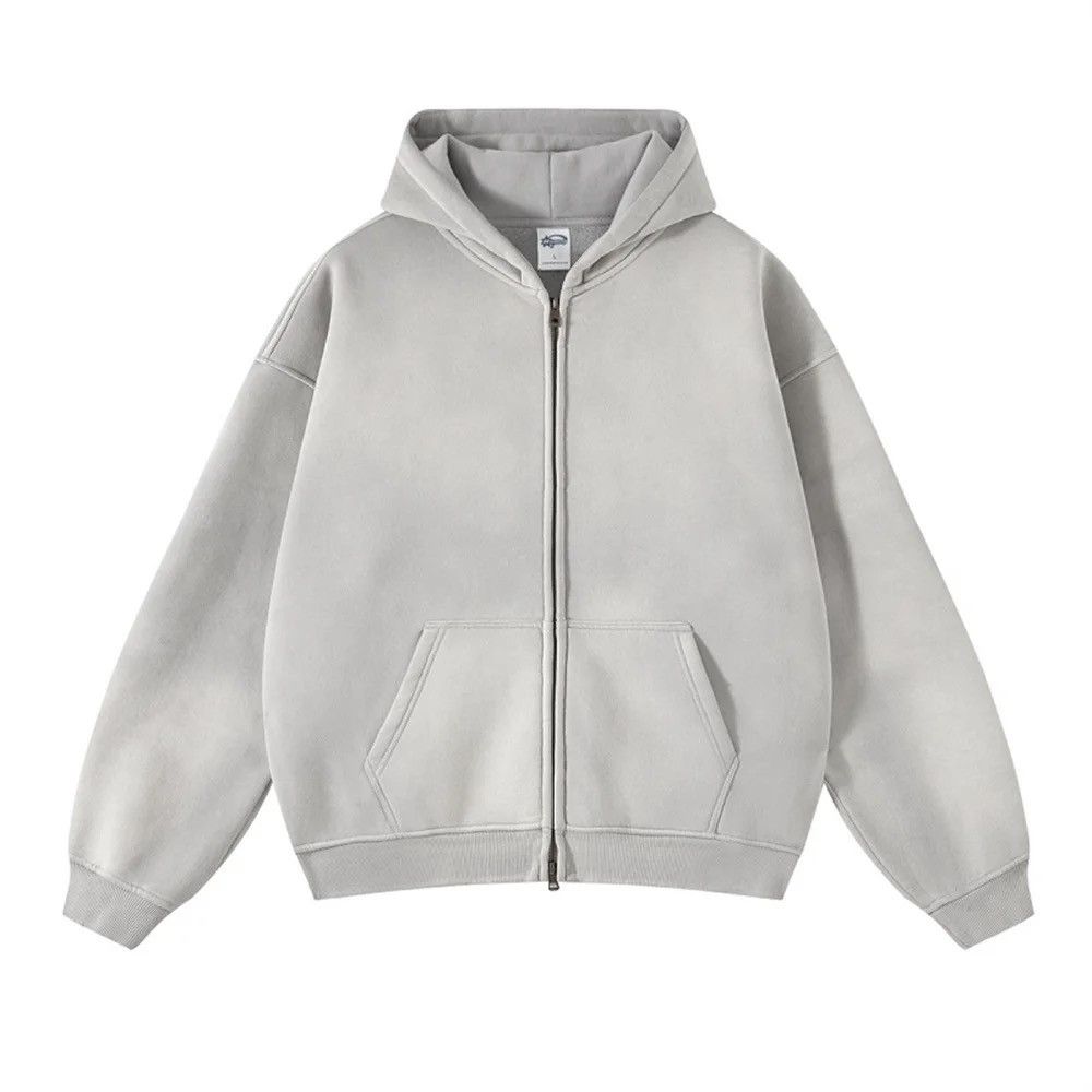Other Streetwear Loose Washed Zipper Hoodie Sweater Size US XXL / EU 58 / 5 - 1 Thumbnail