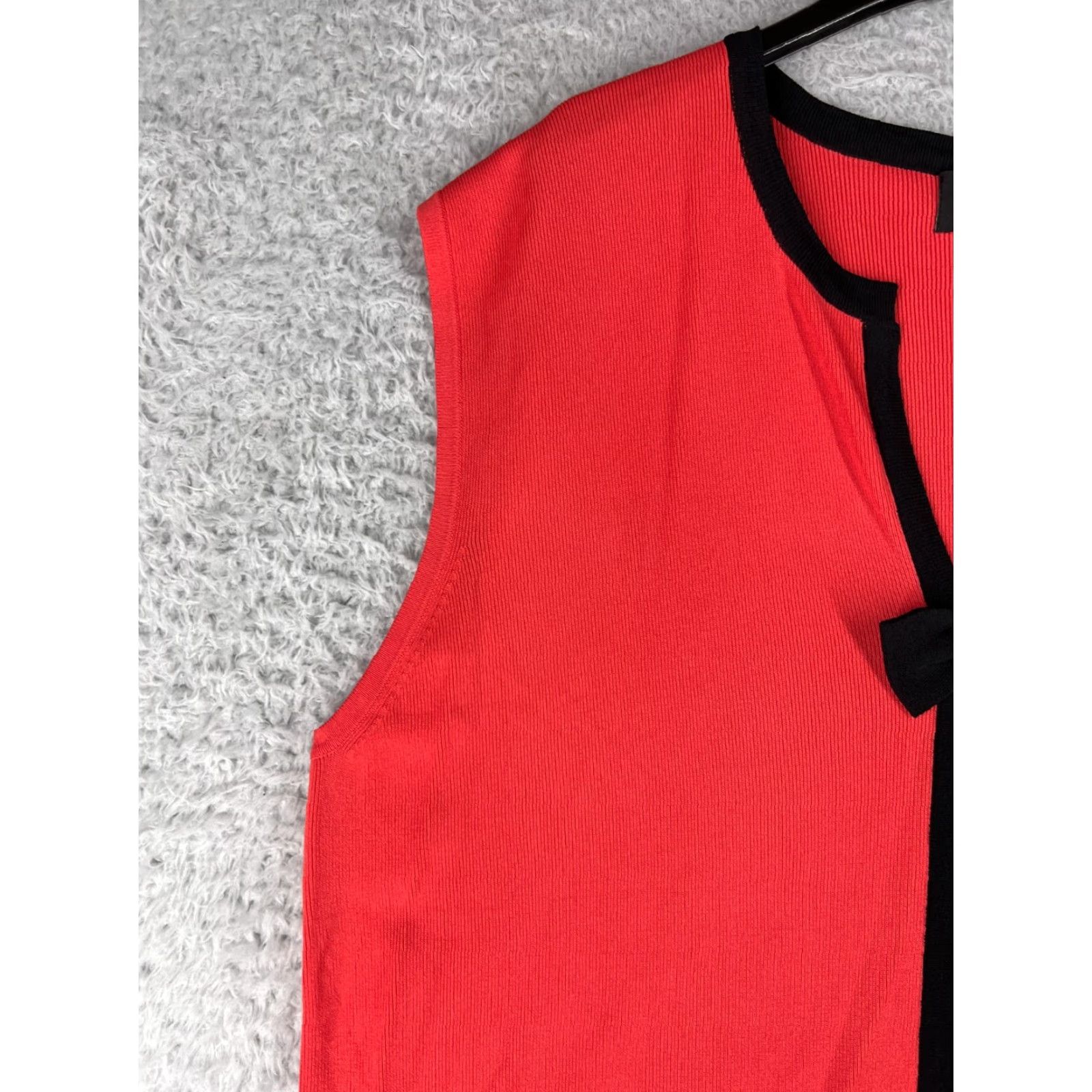 Vintage Finity Blouse Womens 3X Orange Solid Rayon Bow Sweetheart Casual All Seasons Size XXL / US 16-18 / IT 52-54 - 3 Thumbnail