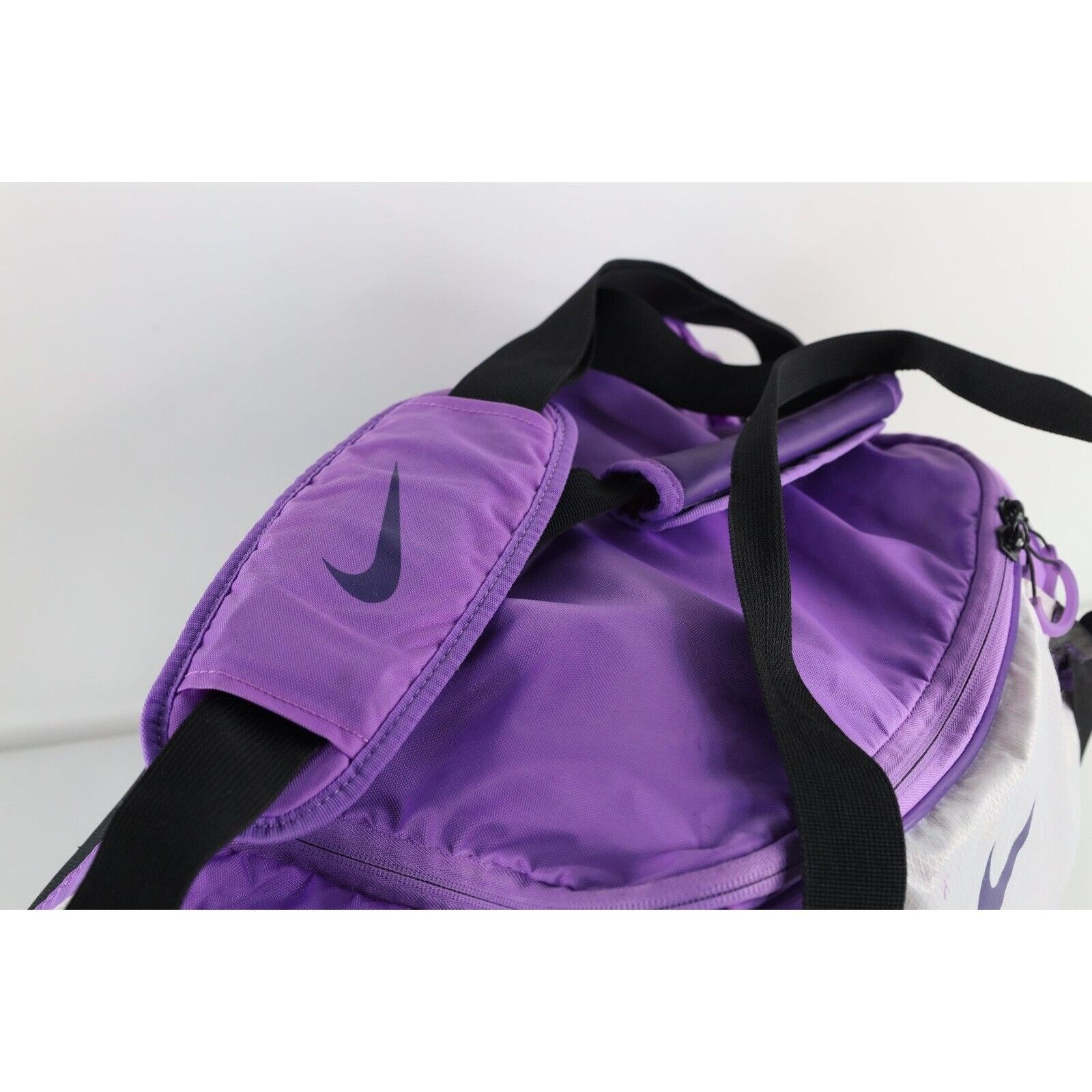 Nike × Vintage Vintage Nike Big Swoosh Logo Distressed Handled Duffel Bag Size ONE SIZE - 5 Thumbnail