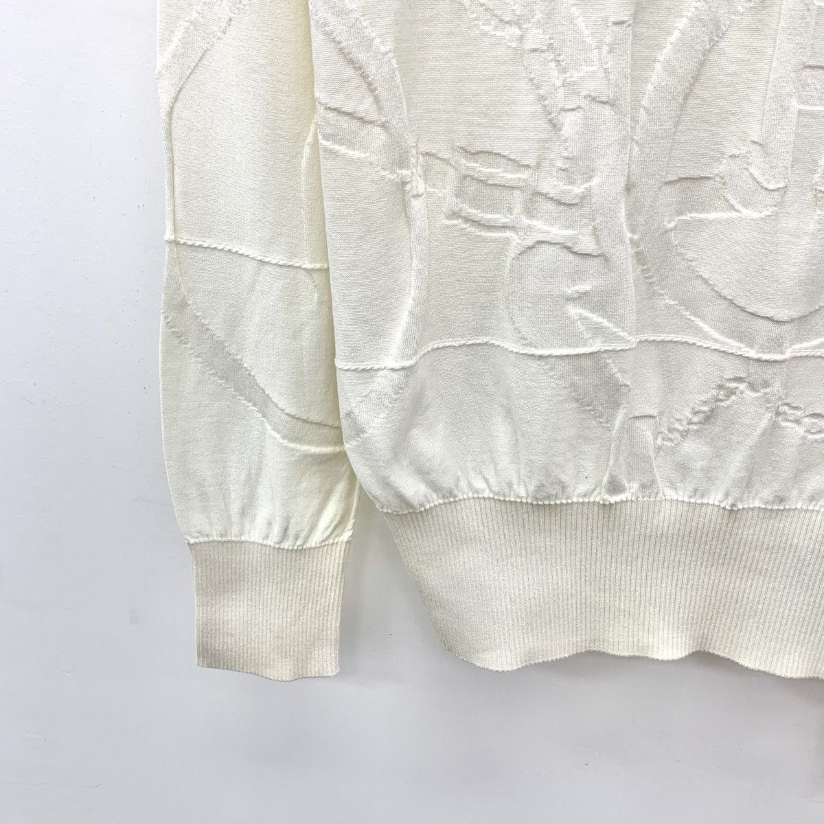Hermes Hermes Off-white Silk Long Sleeve Knitted Pullover K26WX Size S / US 4 / IT 40 - 4 Thumbnail