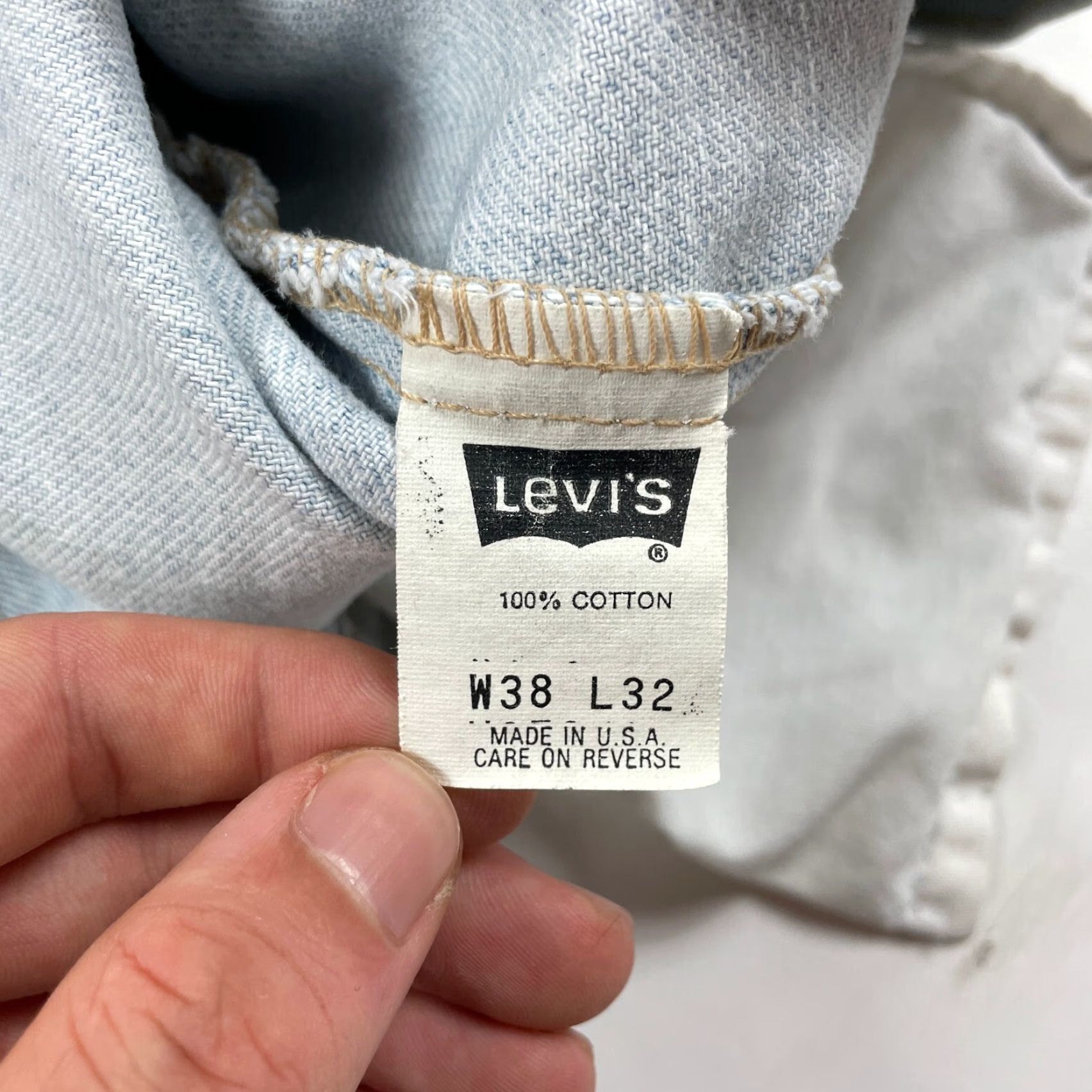 Levi's VINTAGE Levi's 550 Jeans Men 38x32 Straight Leg Blue Denim USA Size US 38 / EU 54 - 5 Thumbnail