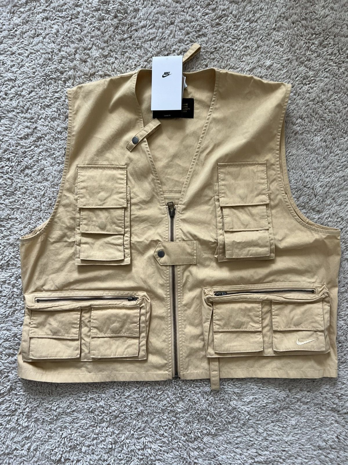 Nike Nike Life Utility Vest Full Zip Cargo Pockets Sesame Size US M / EU 48-50 / 2 - 8 Thumbnail