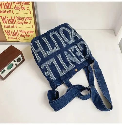 VIBE Denim Crossbody Bags Unisex Size ONE SIZE - 5 Thumbnail